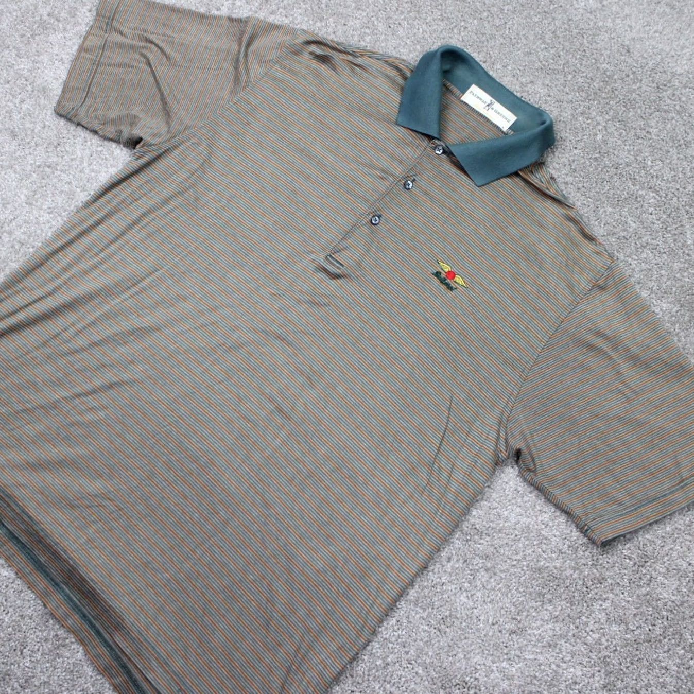 Vintage Fairway & Greene Polo Shirt Mens L Green/Brown Baltusrol Logo S/S Pullover Size US L / EU 52-54 / 3 - 3 Thumbnail