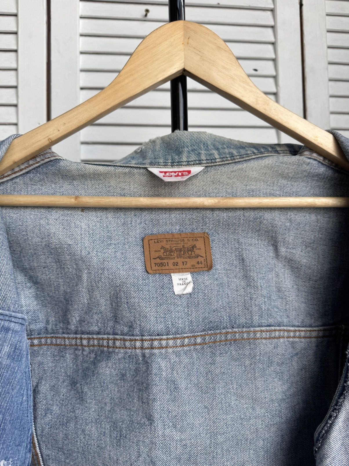 Levi's Vintage Clothing Levis Vintage 80s Orange Tab Denim VestTrucker Jacket Size US L / EU 52-54 / 3 - 4 Thumbnail