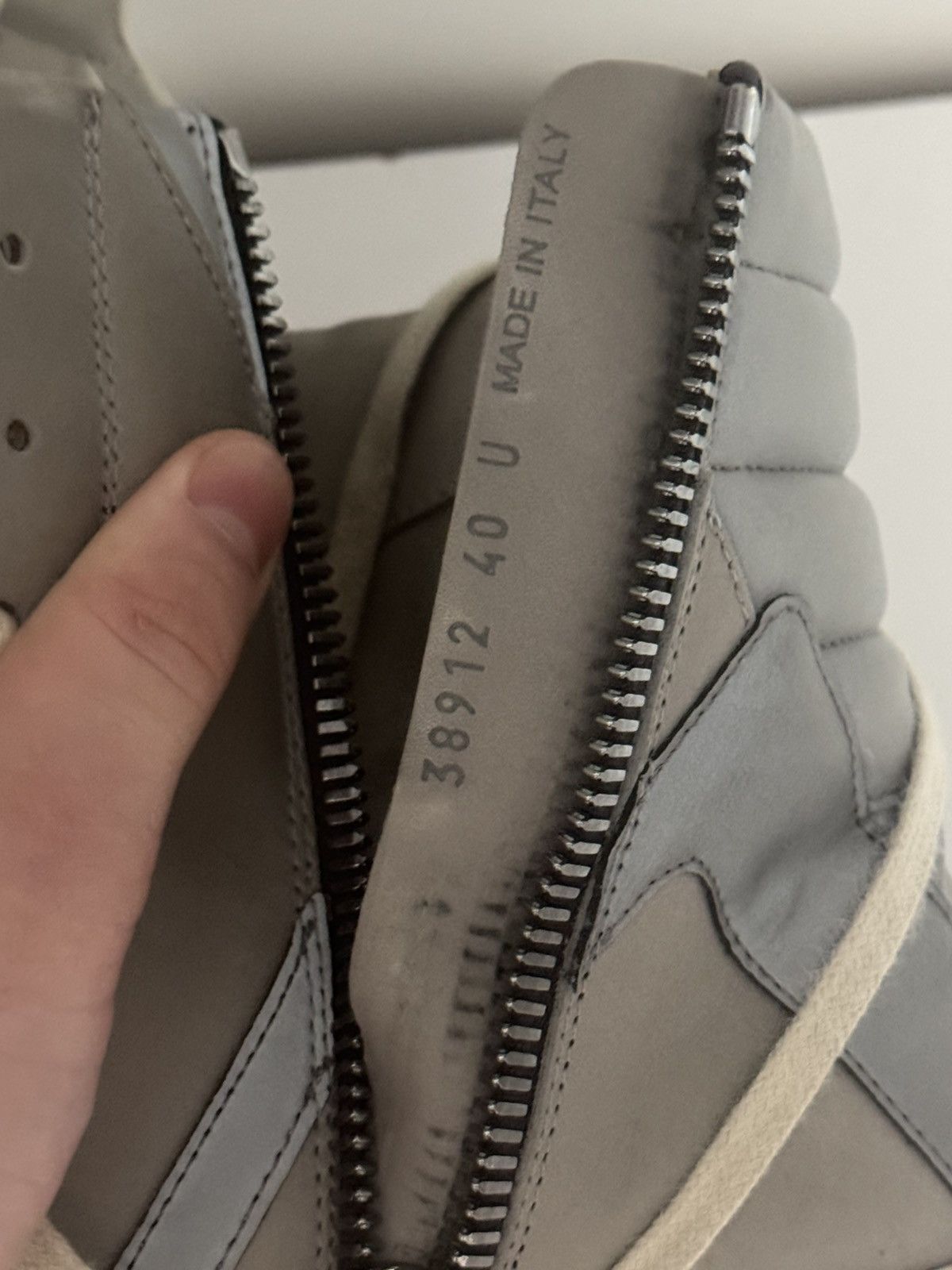 Rick Owens ✅Rick owens Geobasket grey white 40 Size US 7.5 / EU 40-41 - 10 Thumbnail