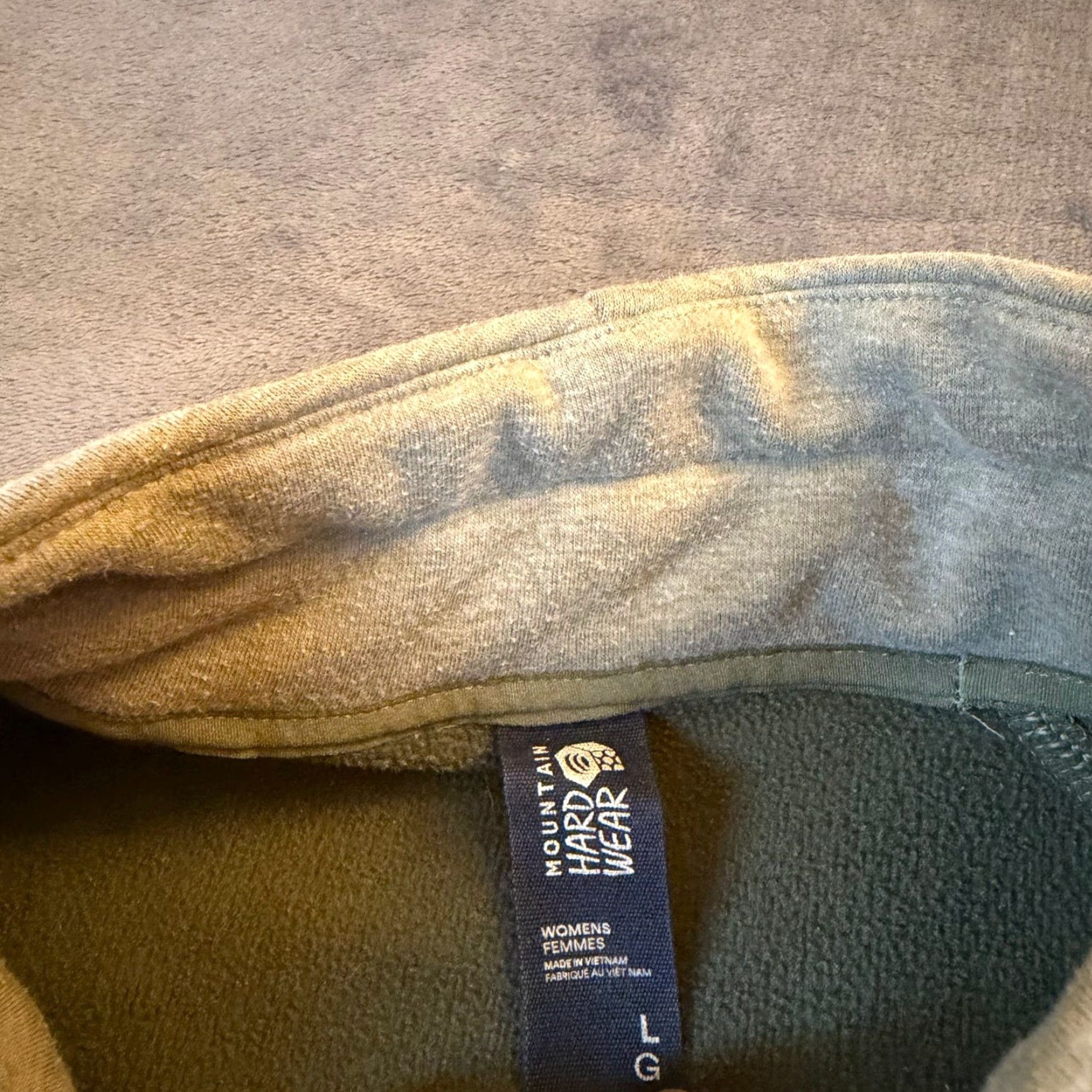 Mountain Hardwear Mountain Hardwear Sweatshirt Pullover Green L Womens Regular Long Sleeve 1/4 Zip Fleece Pockets Mock Neck Golf? Size L / US 10 / IT 46 - 3 Thumbnail