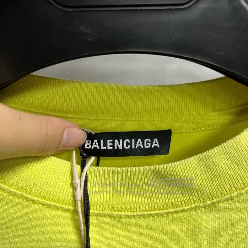 Balenciaga Balenciaga Fluorescent green logo letter print short-sleev Size US S / EU 44-46 / 1 - 5 Thumbnail