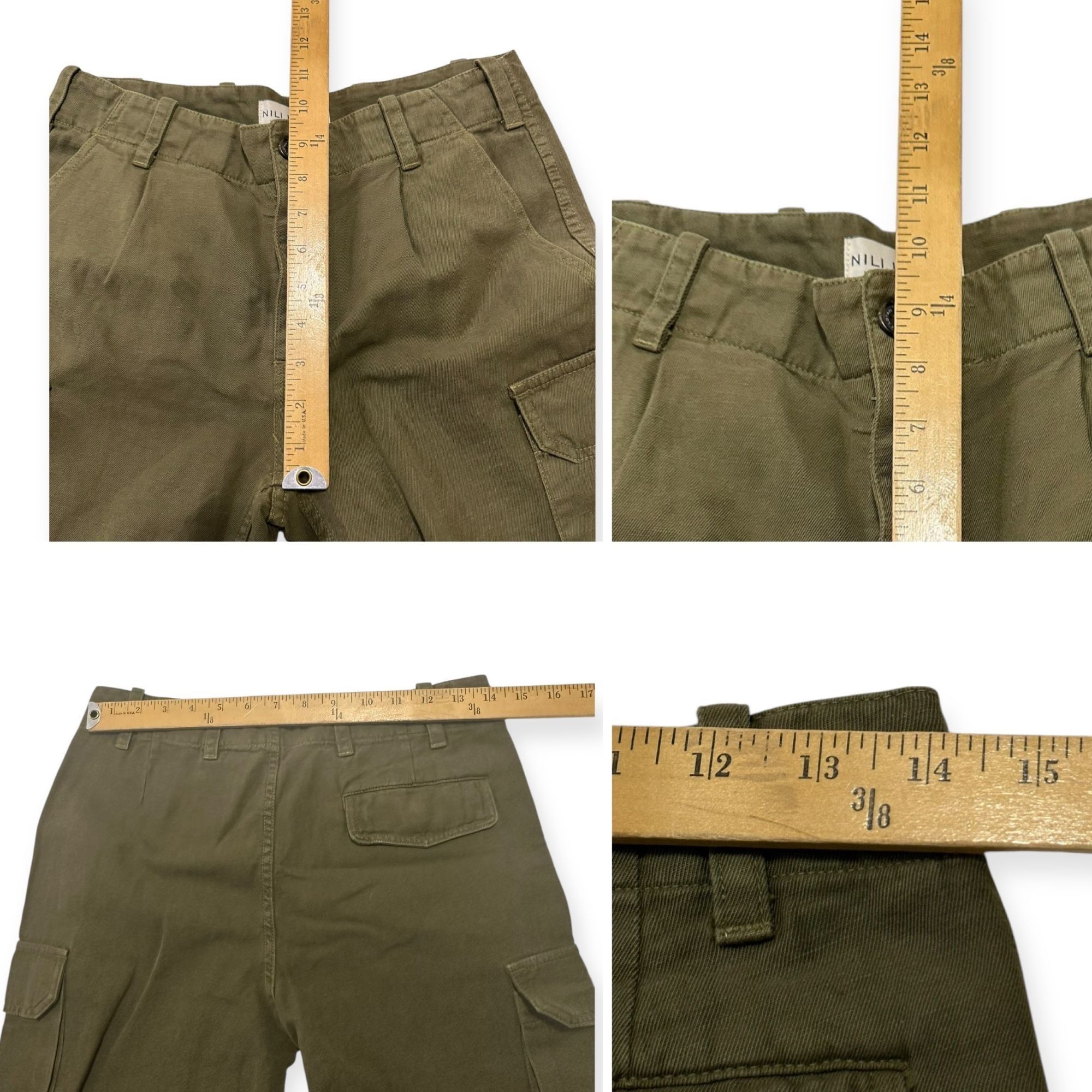 Nili Lotan NILI LOTAN Yannic cargo pants, Olive Green, Size 0, Size 25" / US 0 / IT 36 - 11 Thumbnail