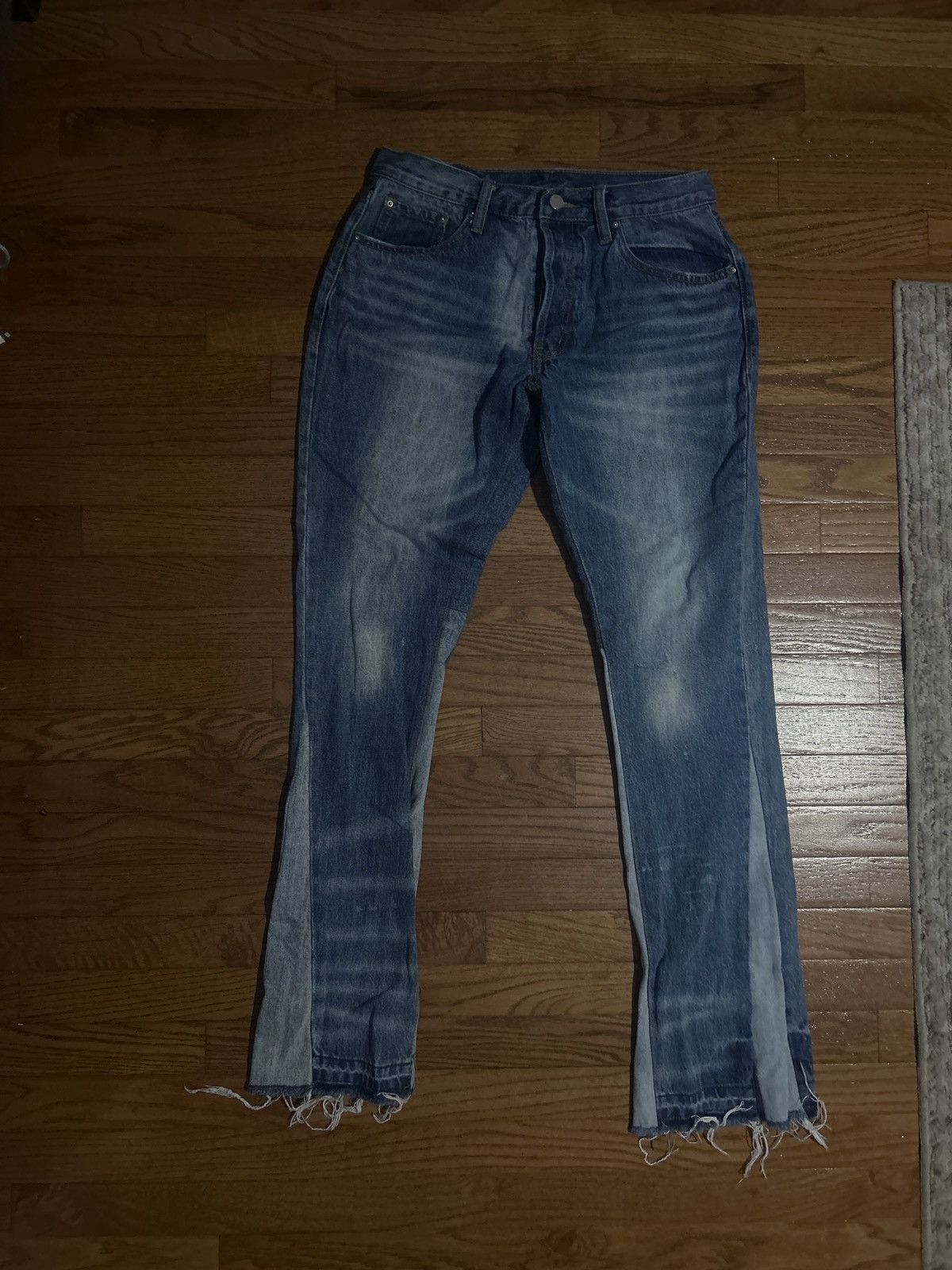 MNML Flare Blue Denim Jeans Size US 31 - 1 Thumbnail