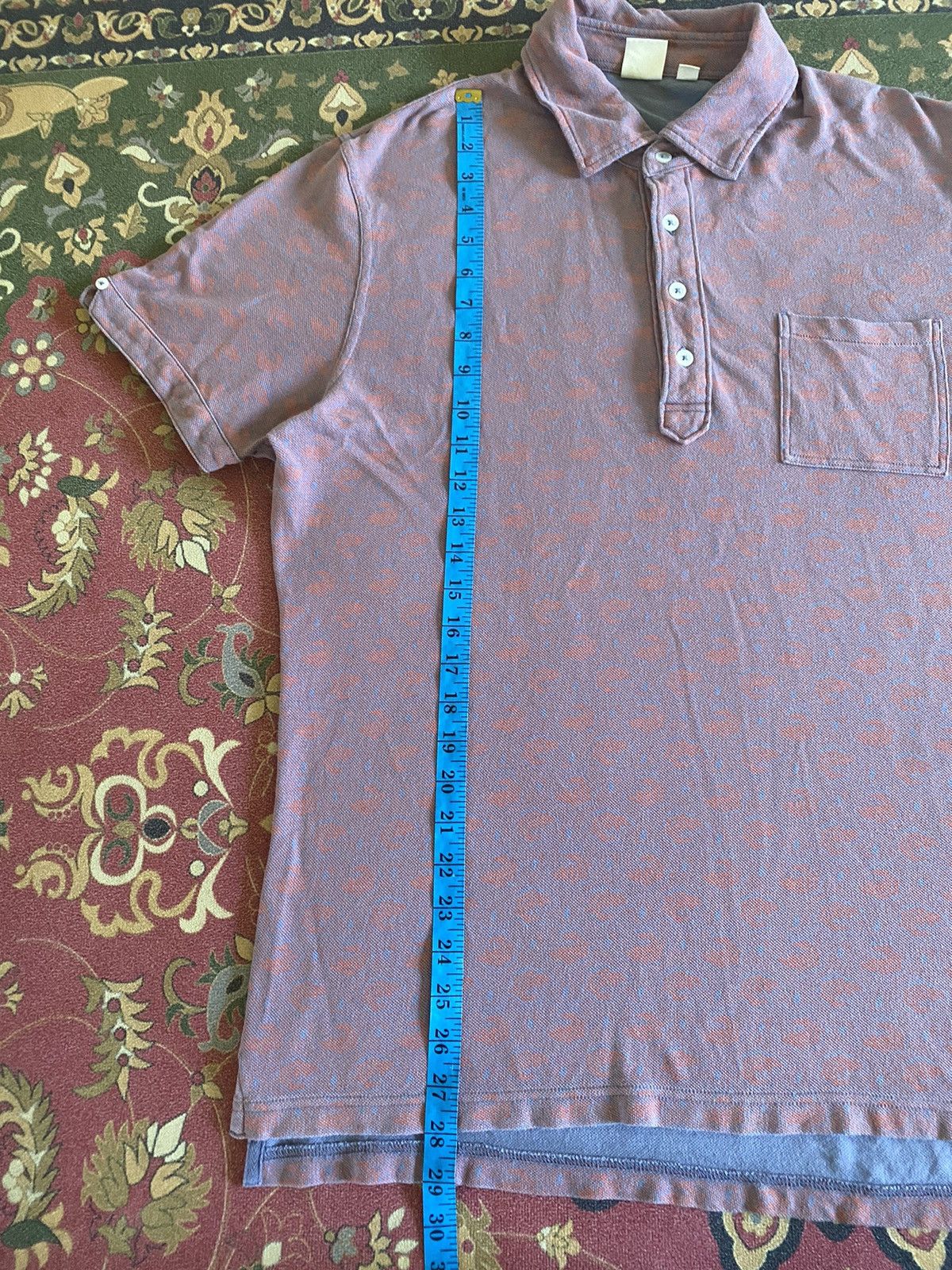 Japanese Brand × Michael Bastian × Uniqlo Michael Bastian X Uniqlo Full Print Polo Tee Size US L / EU 52-54 / 3 - 11 Thumbnail