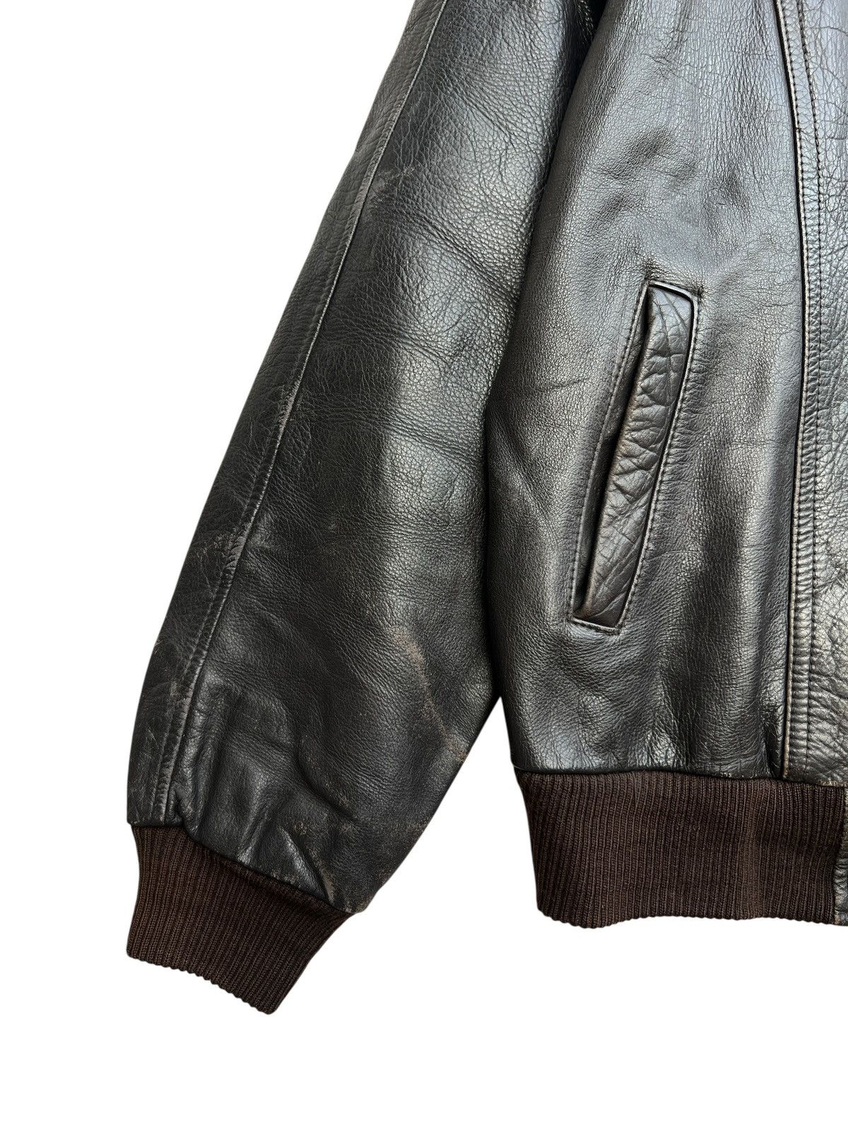 Vintage Vintage 80s Black Bomber Leather Jacket Size US M / EU 48-50 / 2 - 9 Thumbnail