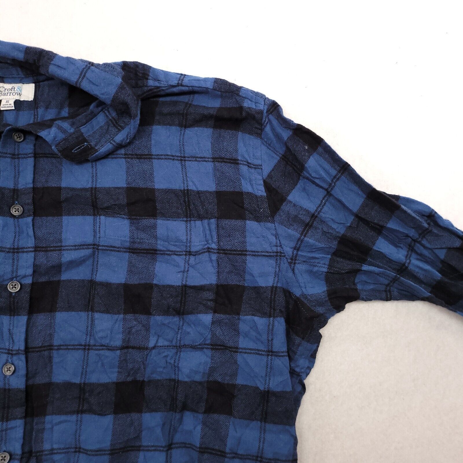 Croft & Barrow Croft & Barrow Buffalo Check Flannel Shirt Mens Size XL Blue Size US XL / EU 56 / 4 - 5 Thumbnail