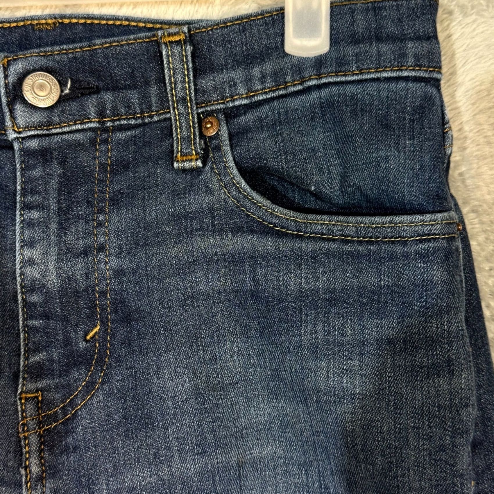 Levi's Levi’s 502 Jeans Men’s 30x28 Blue Denim Stretch Mid-Rise Straight Leg Size US 30 / EU 46 - 4 Thumbnail