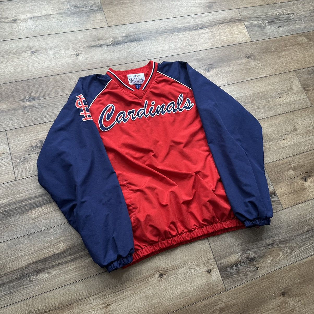 MLB Vintage 90s St. Louis Cardinals MLB Windbreaker Pullover Size US XL / EU 56 / 4 - 2 Thumbnail