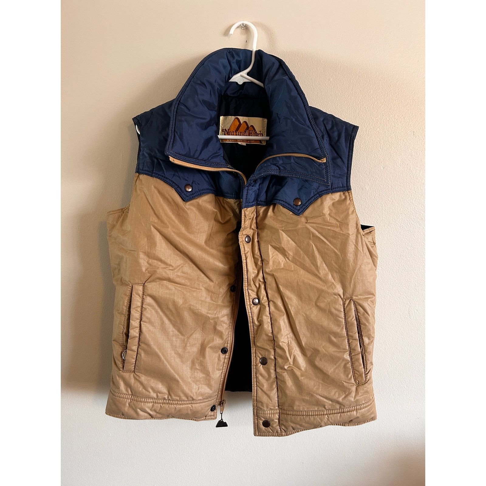 Other Natural High Down Outerwear Vintage Down Puffer Blue Tan Lg Size US L / EU 52-54 / 3 - 1 Thumbnail