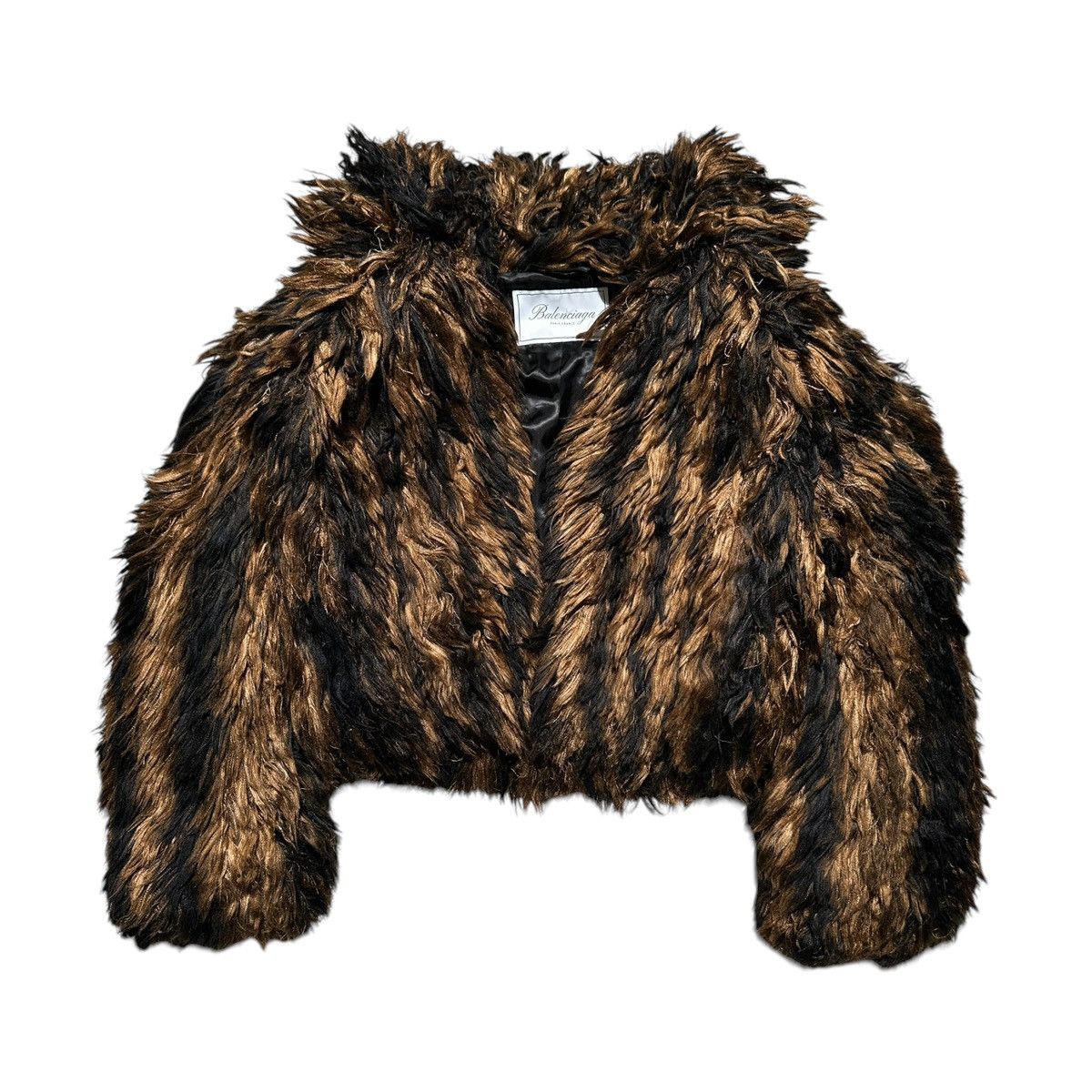 Balenciaga $32,000 furry cropped padded shoulder coat Size US M / EU 48-50 / 2 - 1 Thumbnail