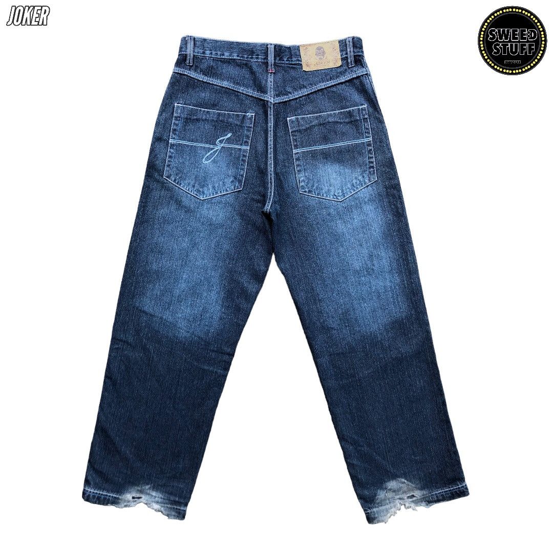 Vintage JOKER BRAND Blue Denim Pants Size US 34 / EU 50 - 2 Thumbnail