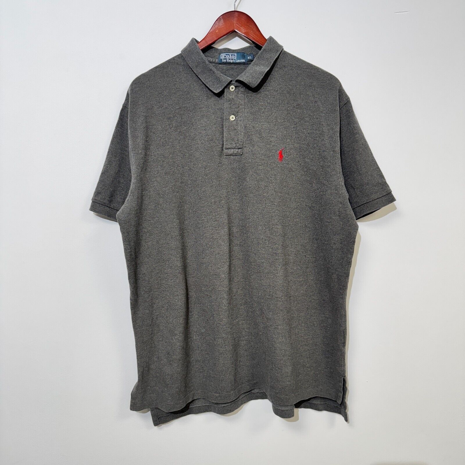 Ralph Lauren × Vintage Vintage Ralph Lauren Unisex Gray Cotton Polo Shirt Size XL Size US XL / EU 56 / 4 - 1 Thumbnail