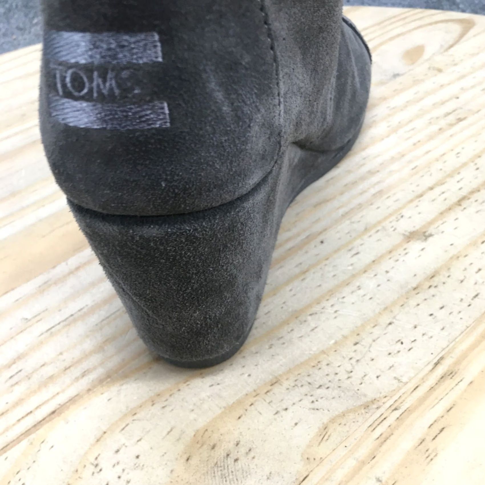 Toms TOMS Boots Womens 8 Desert Gray Lace Up Casual Comfort Round Toe Wedge Heels - Desert Boots, Women, 8, Gray, TOMS Size US 8 / IT 38 - 5 Thumbnail