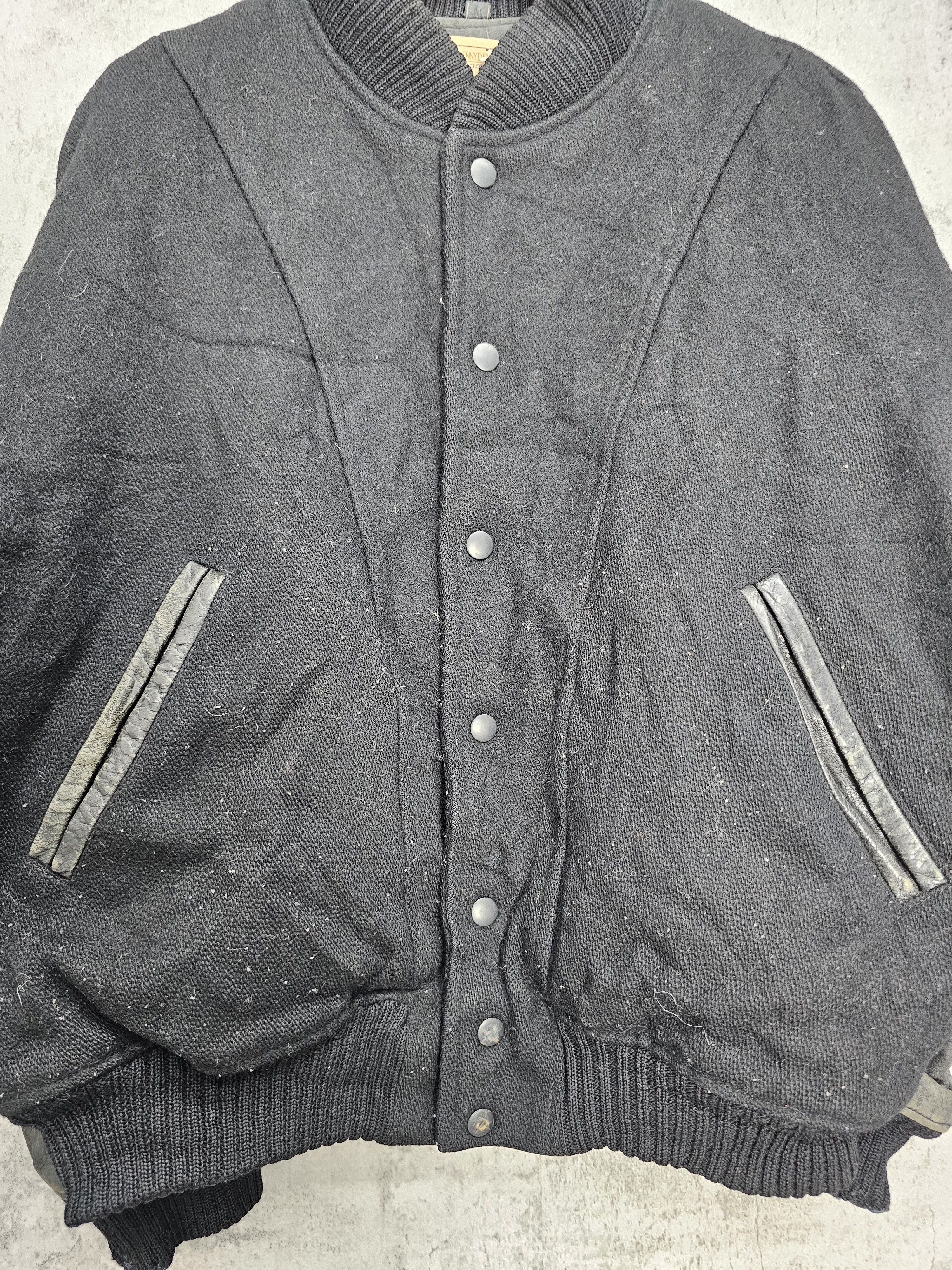 Other Vintage ITARIYARD STAFF Leather Wool Varsity Jacket J0095 Size US L / EU 52-54 / 3 - 7 Thumbnail