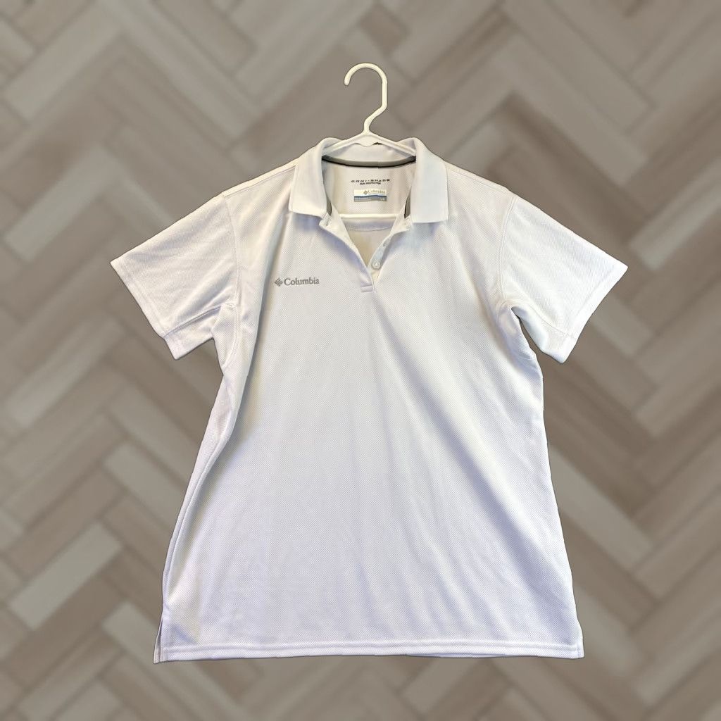 Vintage VINTAGE Columbia Polo Shirt Women's Size L Short Sleeve White Stretch Collared Unisex Adults Size L / US 10 / IT 46 - 1 Thumbnail