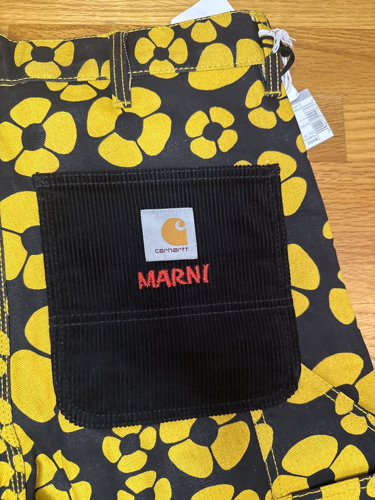 Marni Marni black and yellow floral pants Size US 32 / EU 48 - 3 Thumbnail