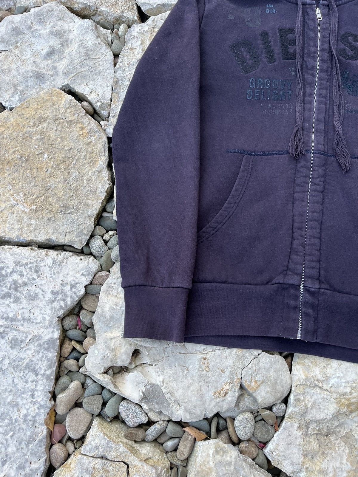 Diesel × Vintage Vintage Diesel y2k zip hoodie faded distressed washed retro Size US M / EU 48-50 / 2 - 7 Thumbnail
