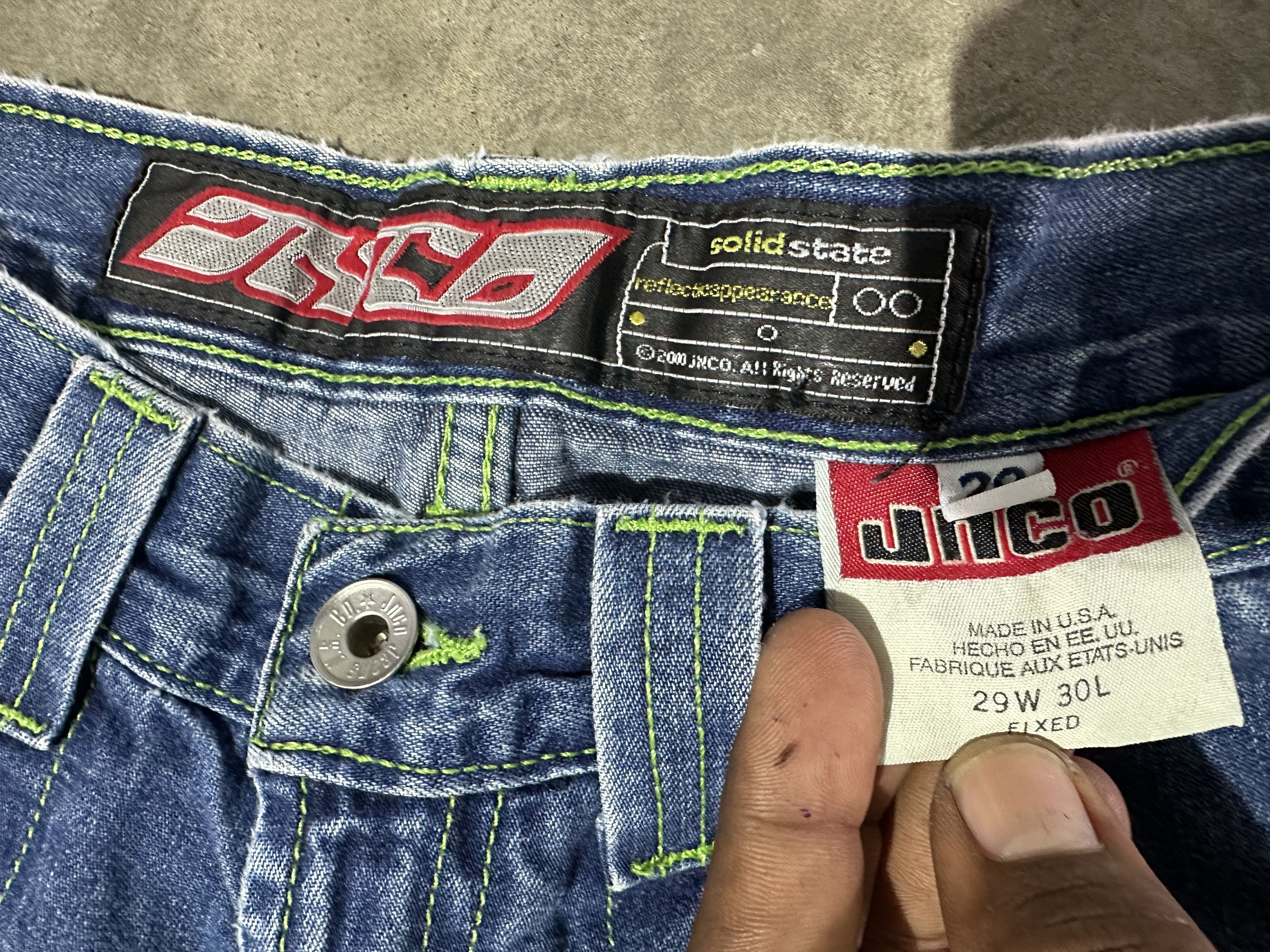 JNCO Rare 2000s Vintage JNCO Solid State Reflective Appearance Size US 29 - 5 Thumbnail