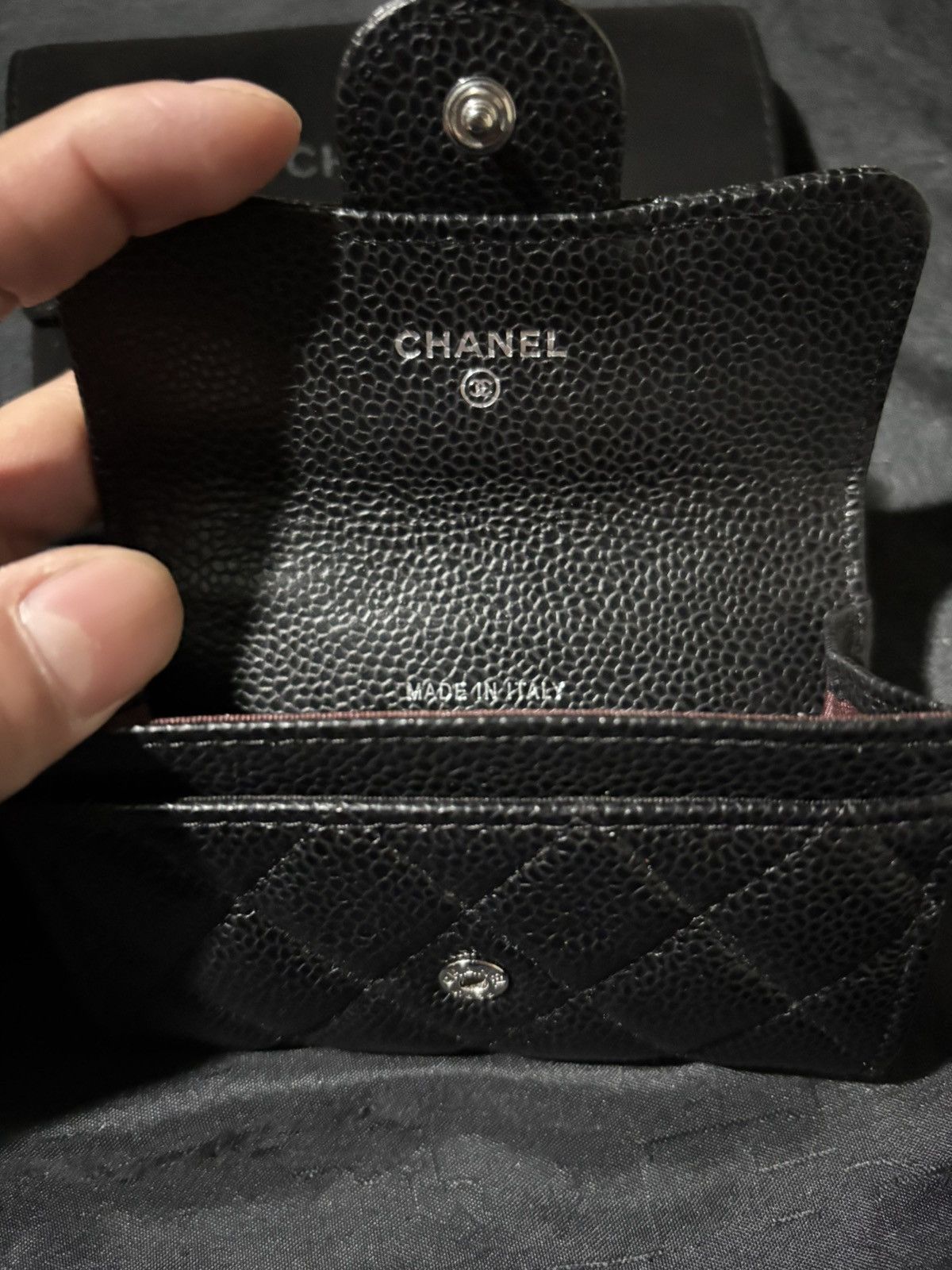 Chanel Chanel Black Quilted Caviar Classic Flap Card Holder Size ONE SIZE - 3 Thumbnail