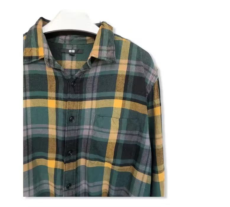Flannel Japanese Brand Uniqlo Plaid Tartan Flannel Shirt 👕 Size US M / EU 48-50 / 2 - 2 Thumbnail