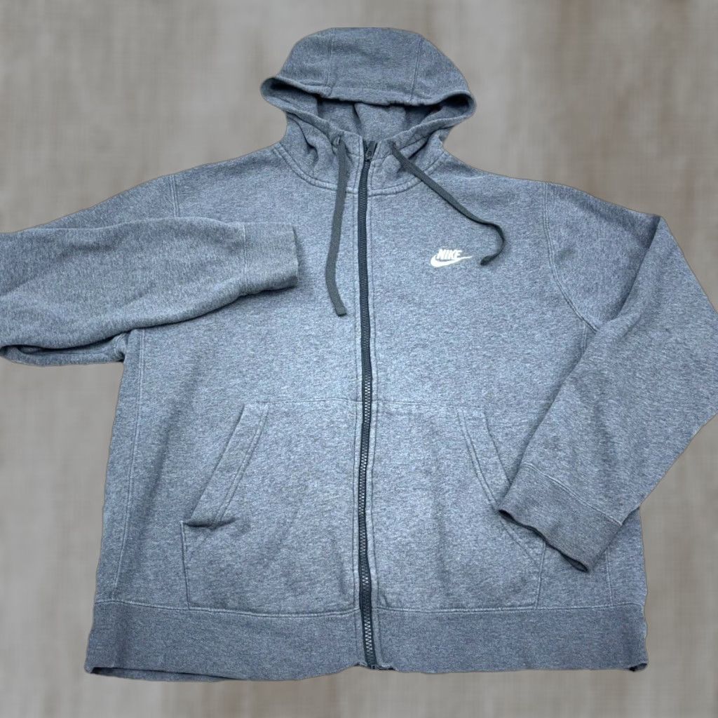 Nike Nike Hoodie Men Medium Gray Full Zip Sweatshirt Classic Sports Size US M / EU 48-50 / 2 - 1 Thumbnail