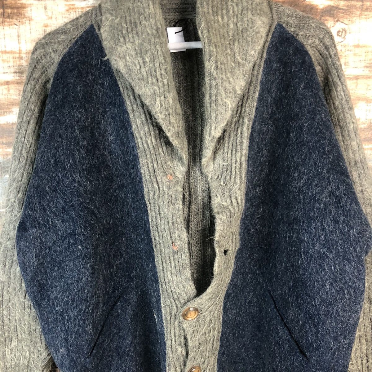 Homespun Knitwear Japanese Brand Grey Cardigan Knitwear #A2007 Size US L / EU 52-54 / 3 - 5 Thumbnail