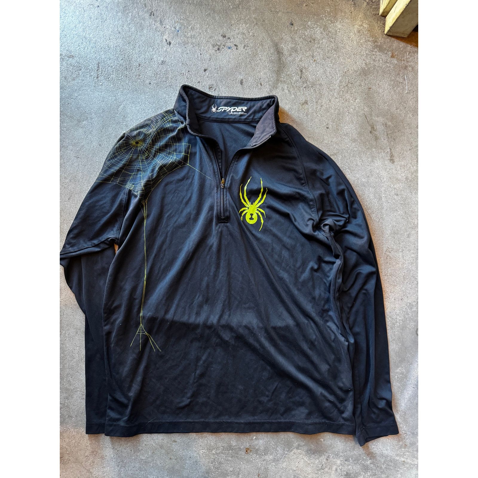 Spyder Spyder Black Webstrong Quarter Zip Shirt (L) Size US L / EU 52-54 / 3 - 1 Thumbnail