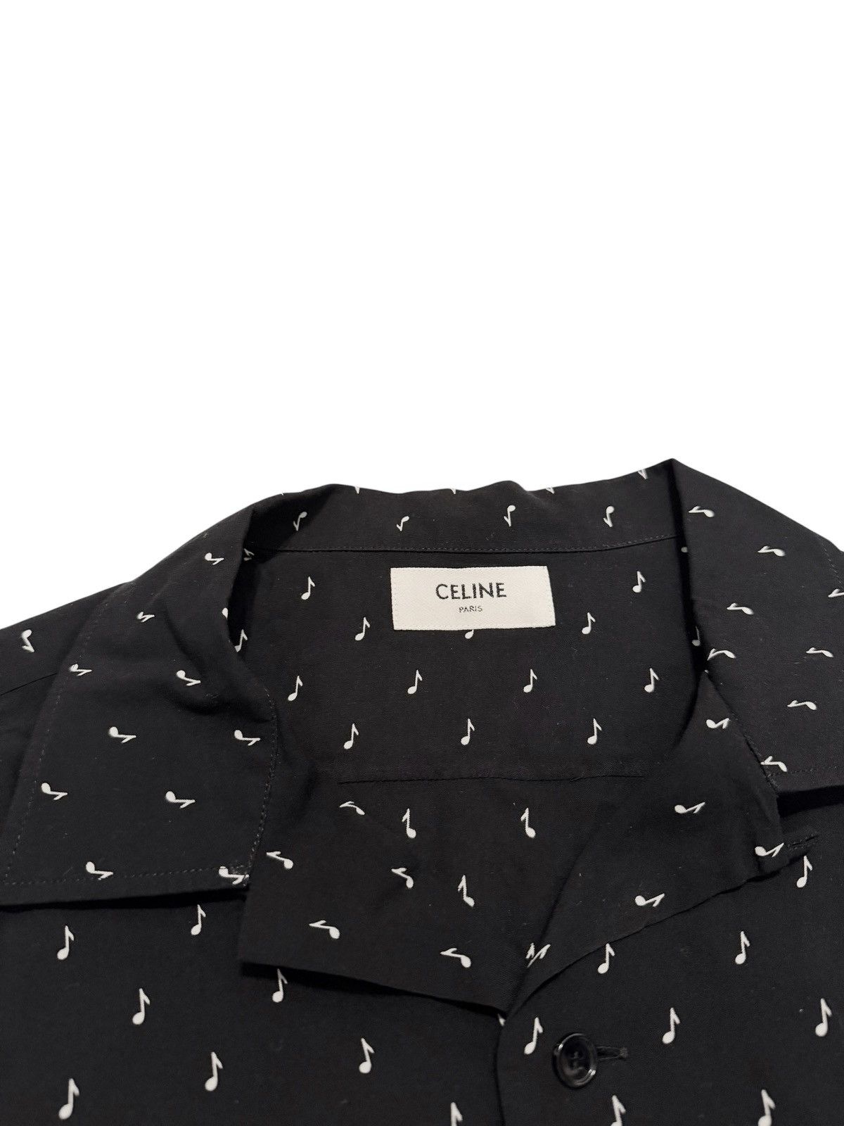 Celine *RARE* Hedi SS19 Music Note Viscose Shirt Size US M / EU 48-50 / 2 - 3 Thumbnail