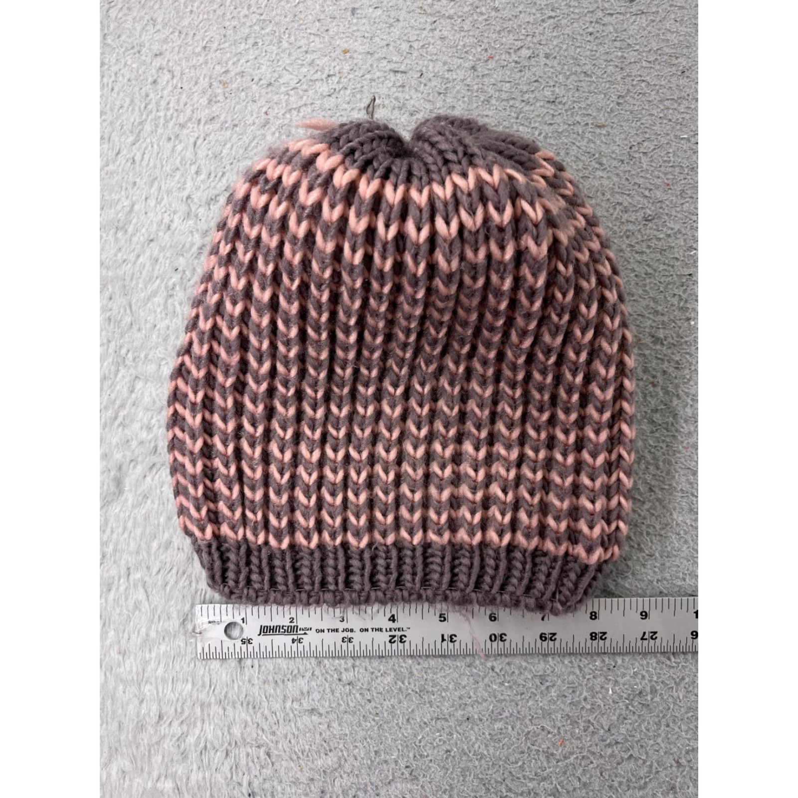 Vintage Vessie Goldsmith Beanie Womens One Size Purple Pink 100% Polyester Ski Pom Hat Size ONE SIZE - 5 Thumbnail
