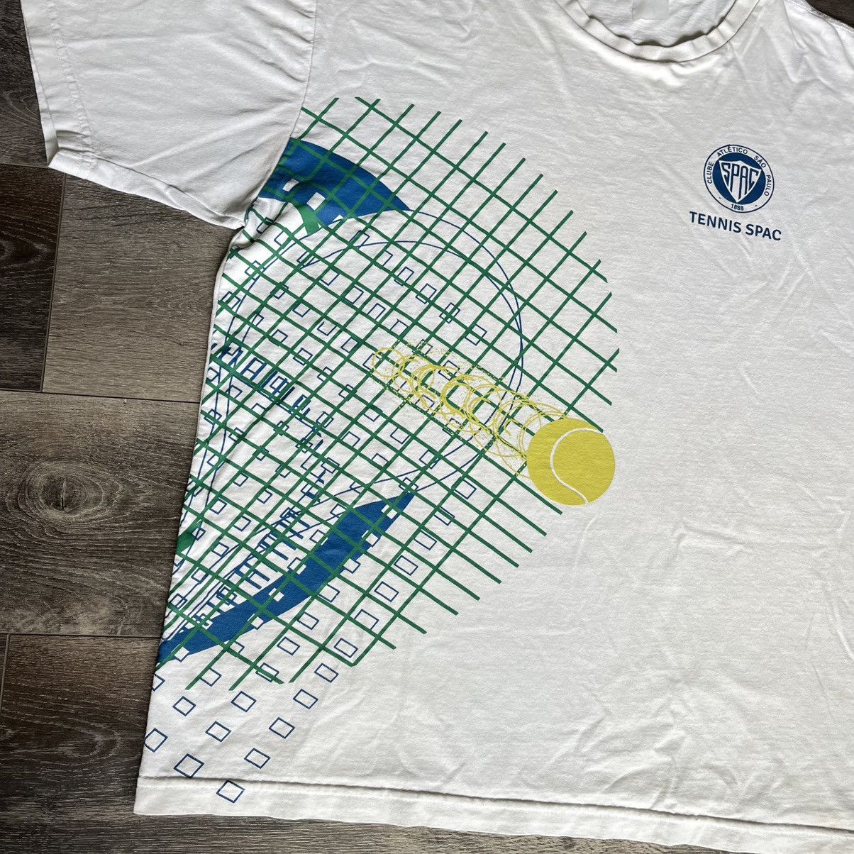 Vintage Vintage 2000s Sao Paula Atletico Clube Tennis AOP Logo Tee Size US XL / EU 56 / 4 - 2 Thumbnail