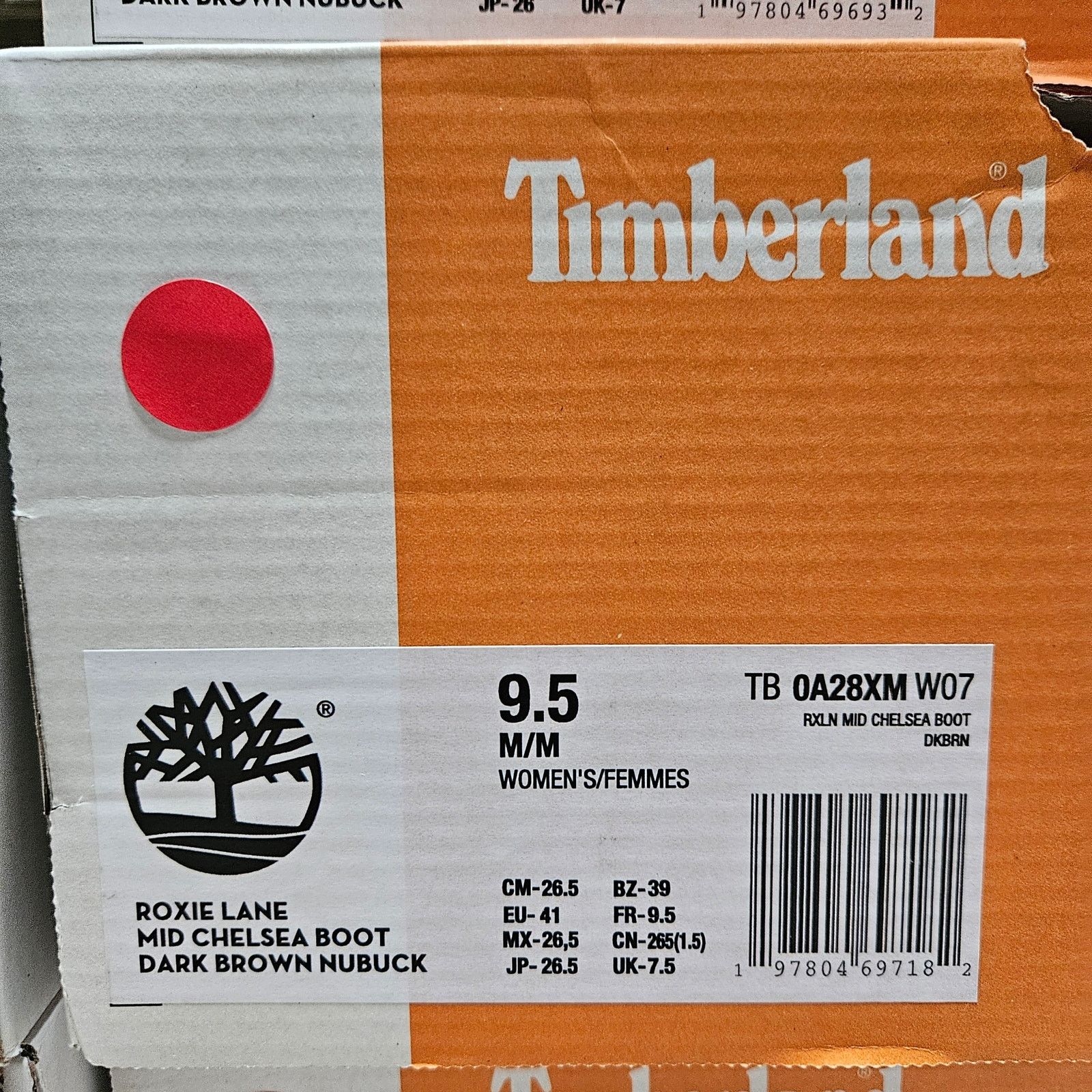 Timberland TIMBERLAND WOMEN'S 9.5 ROXIE LANE MID CHELSEA BOOT DK BROWN Size US 9.5 / IT 39.5 - 8 Thumbnail