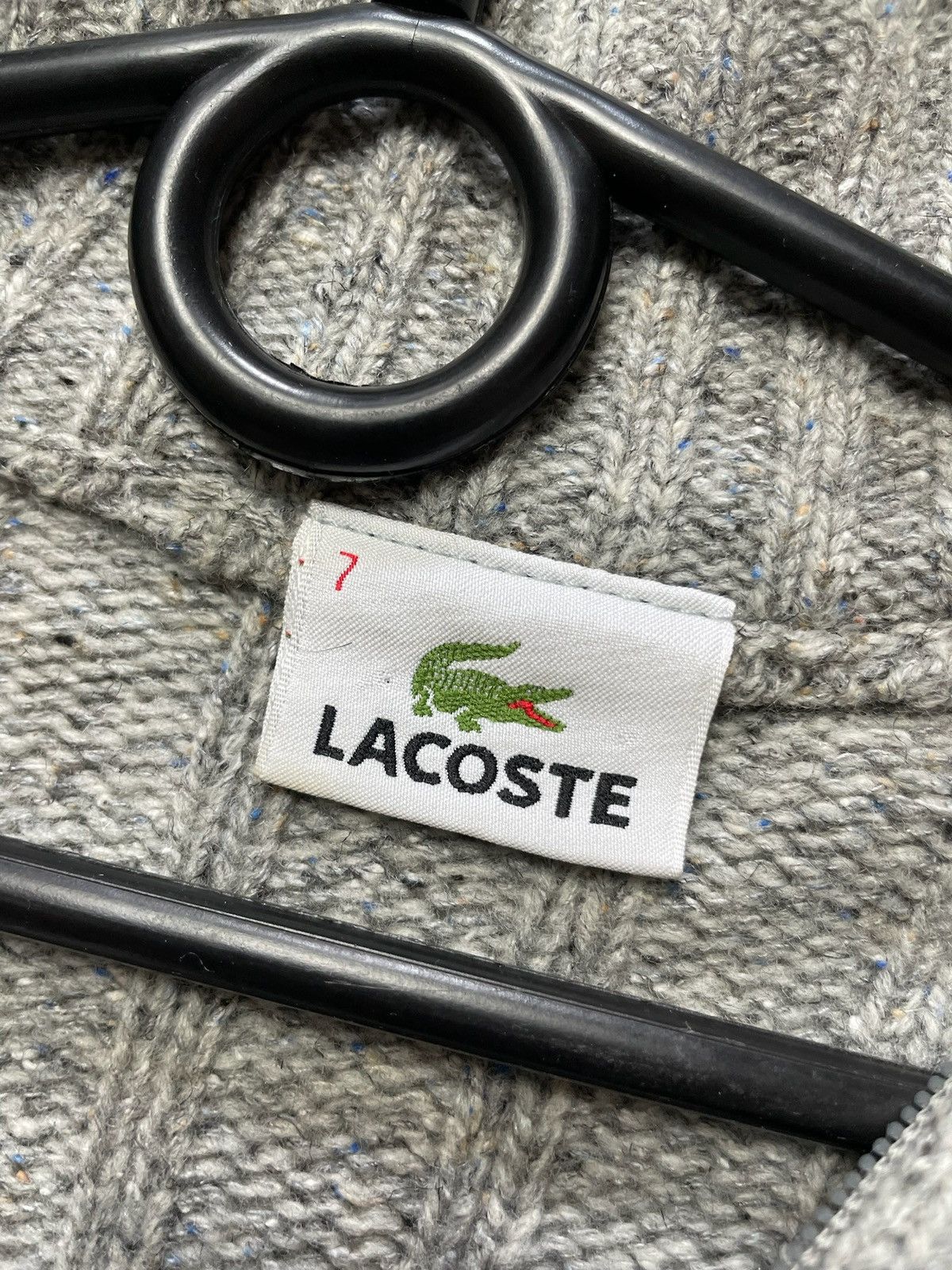 Lacoste × Vintage Vintage Lacoste zip sweater knitted avant-garde size XXL Size US XXL / EU 58 / 5 - 3 Thumbnail