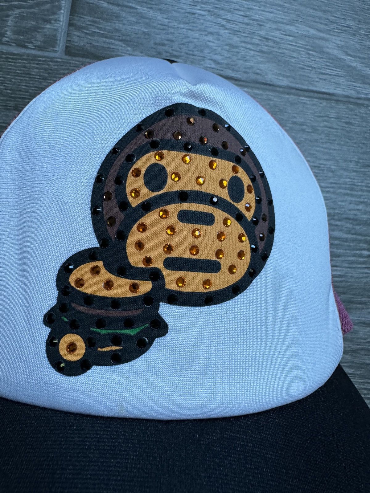 Bape A bathing ape baby Milo rhinestone trucker hat Size ONE SIZE - 2 Thumbnail