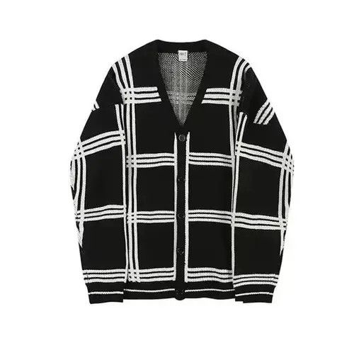 Aran Isles Knitwear × Japanese Brand Flannel Graphic Pattern Detail Black Cardigan Sweater Size US XL / EU 56 / 4 - 2 Thumbnail
