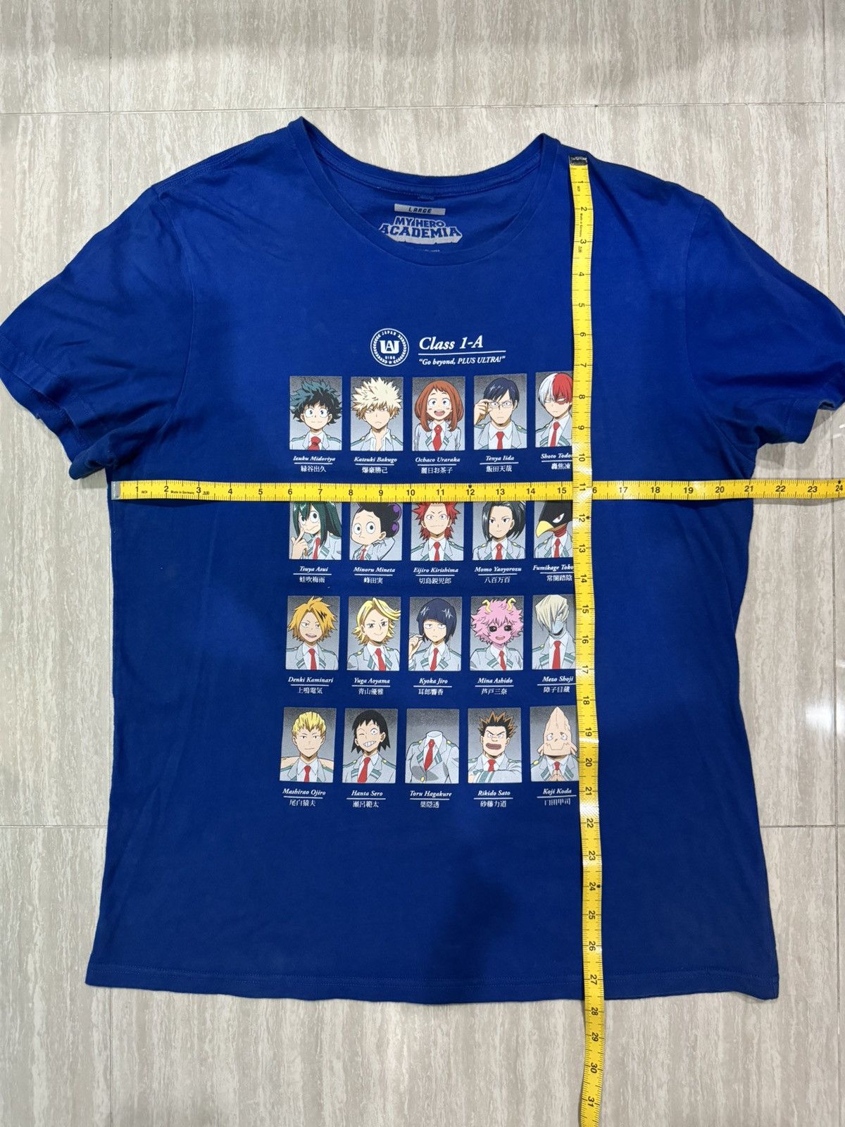 Anime My Hero Academia Class 1-A Blue Shirt L size Size US L / EU 52-54 / 3 - 5 Thumbnail