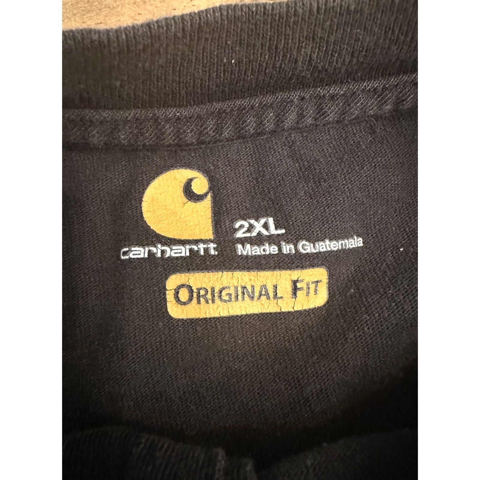 Carhartt Carhartt Pocket Tee Shirt 2XL Long Sleeve Regular Fit Black Distressed Men Size US XXL / EU 58 / 5 - 5 Thumbnail
