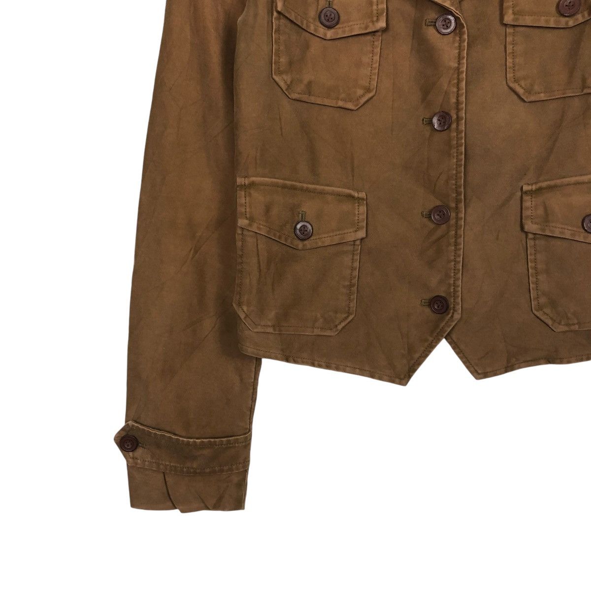 Polo Ralph Lauren × Ralph Lauren × Vintage 🔥VINTAGE CROPPED CHORE BIKER JACKET RALPH LAUREN DUCK CANVAS Size M / US 6-8 / IT 42-44 - 6 Thumbnail
