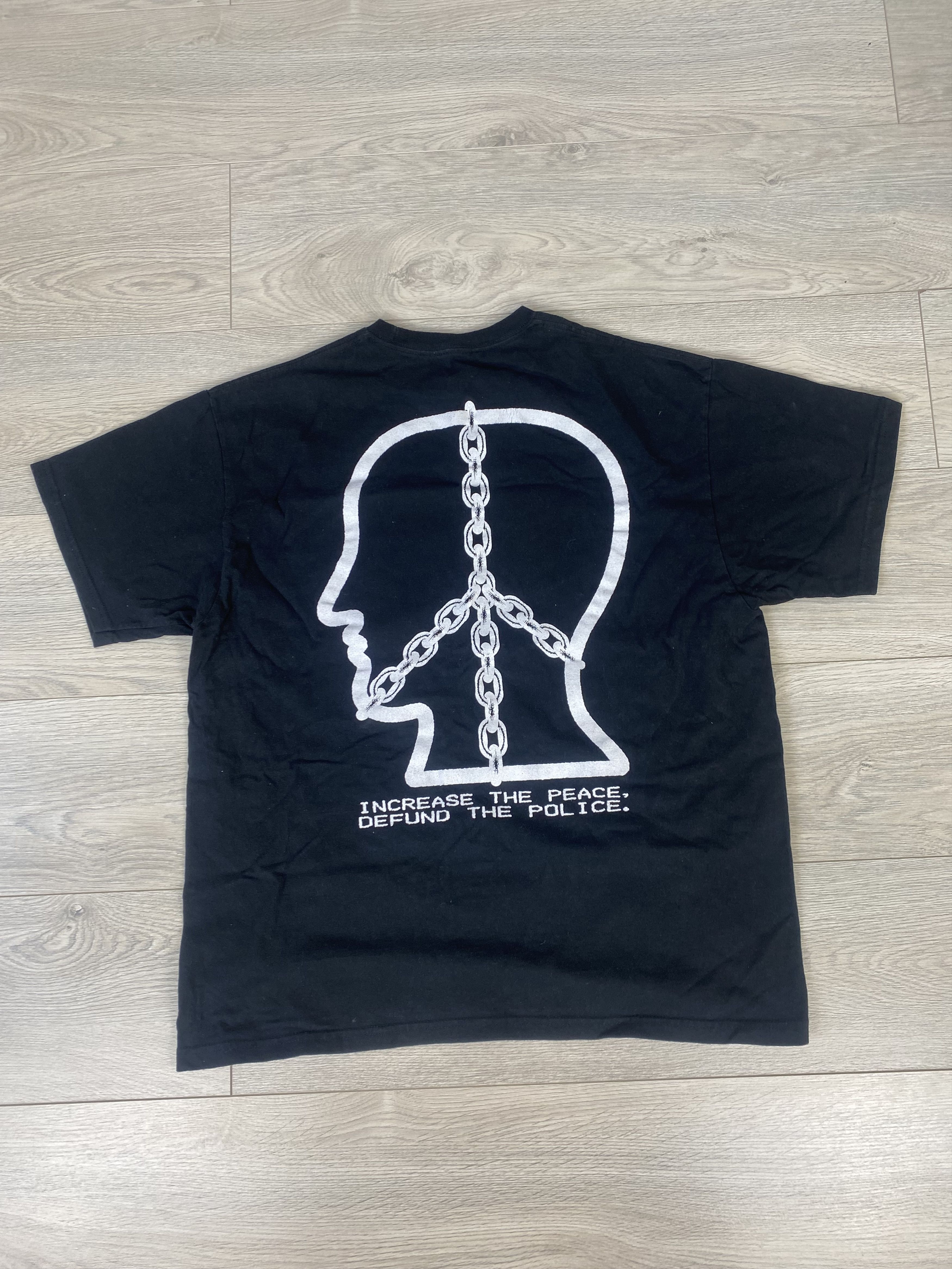 image of Brain Dead Increase The Peace Tee in Black, Men's (Size XL)