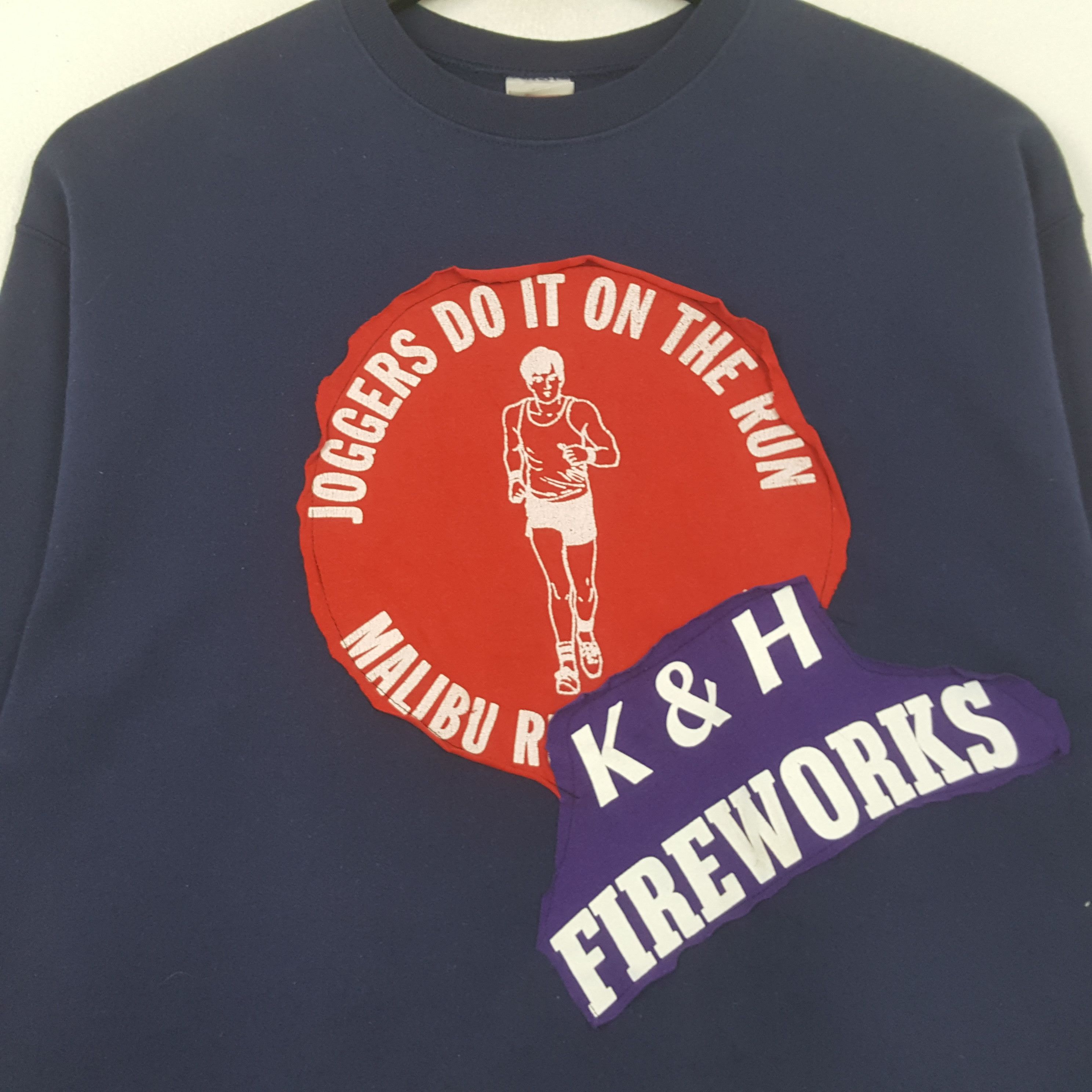 Hanes K&H Fireworks Vintage Sweatshirt C293N11 Size US M / EU 48-50 / 2 - 2 Thumbnail