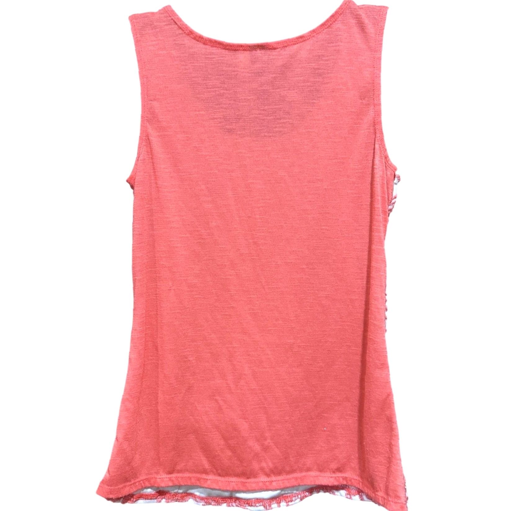 Vintage Maurices Shirt Womens Size S Peach White Lace Overlay Tank Sleeveless Boho Size S / US 4 / IT 40 - 2 Thumbnail