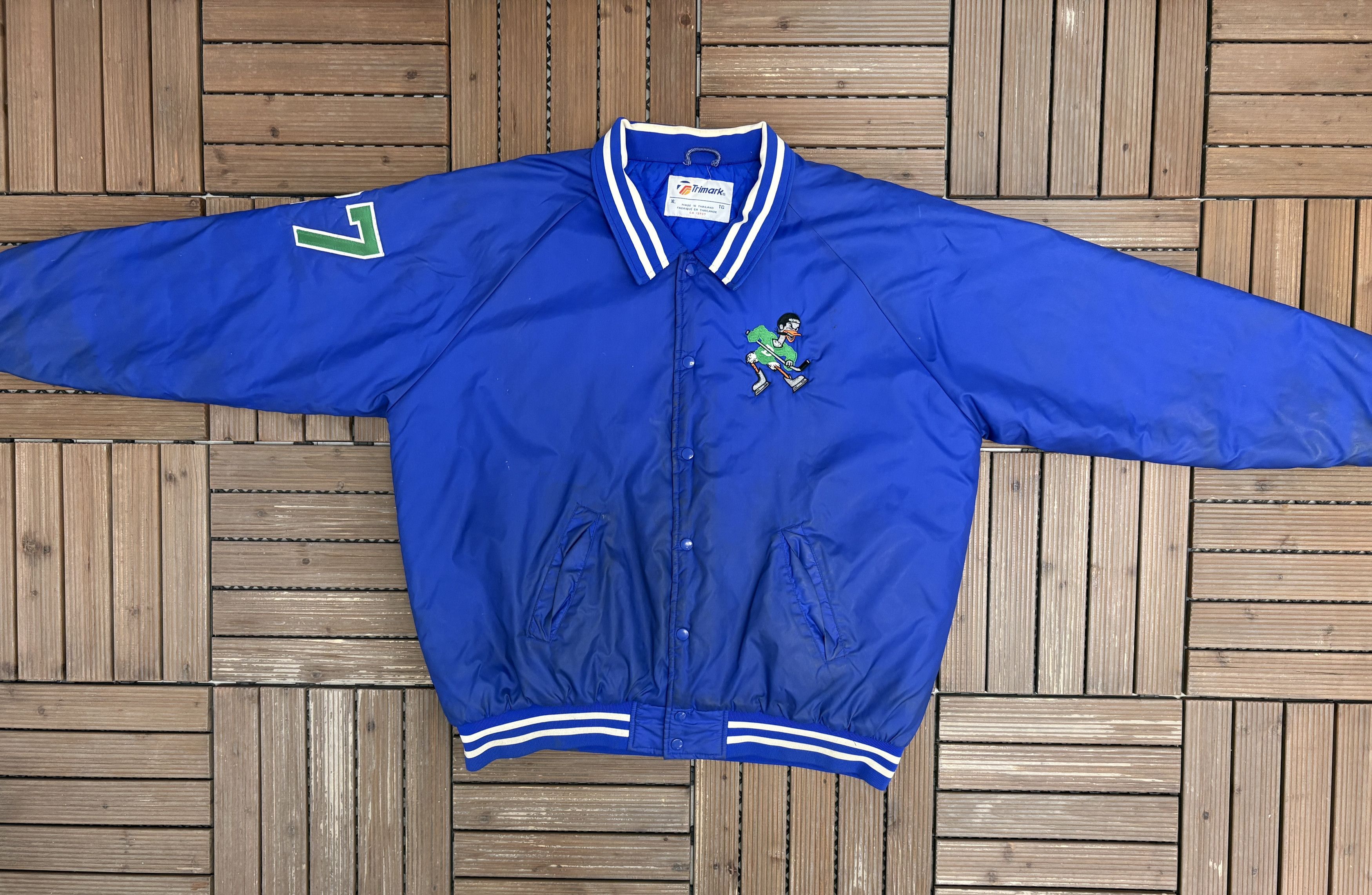 Vintage Discount Ducks Hockey Vintage Blue Varsity Jacket Size US XL / EU 56 / 4 - 5 Thumbnail