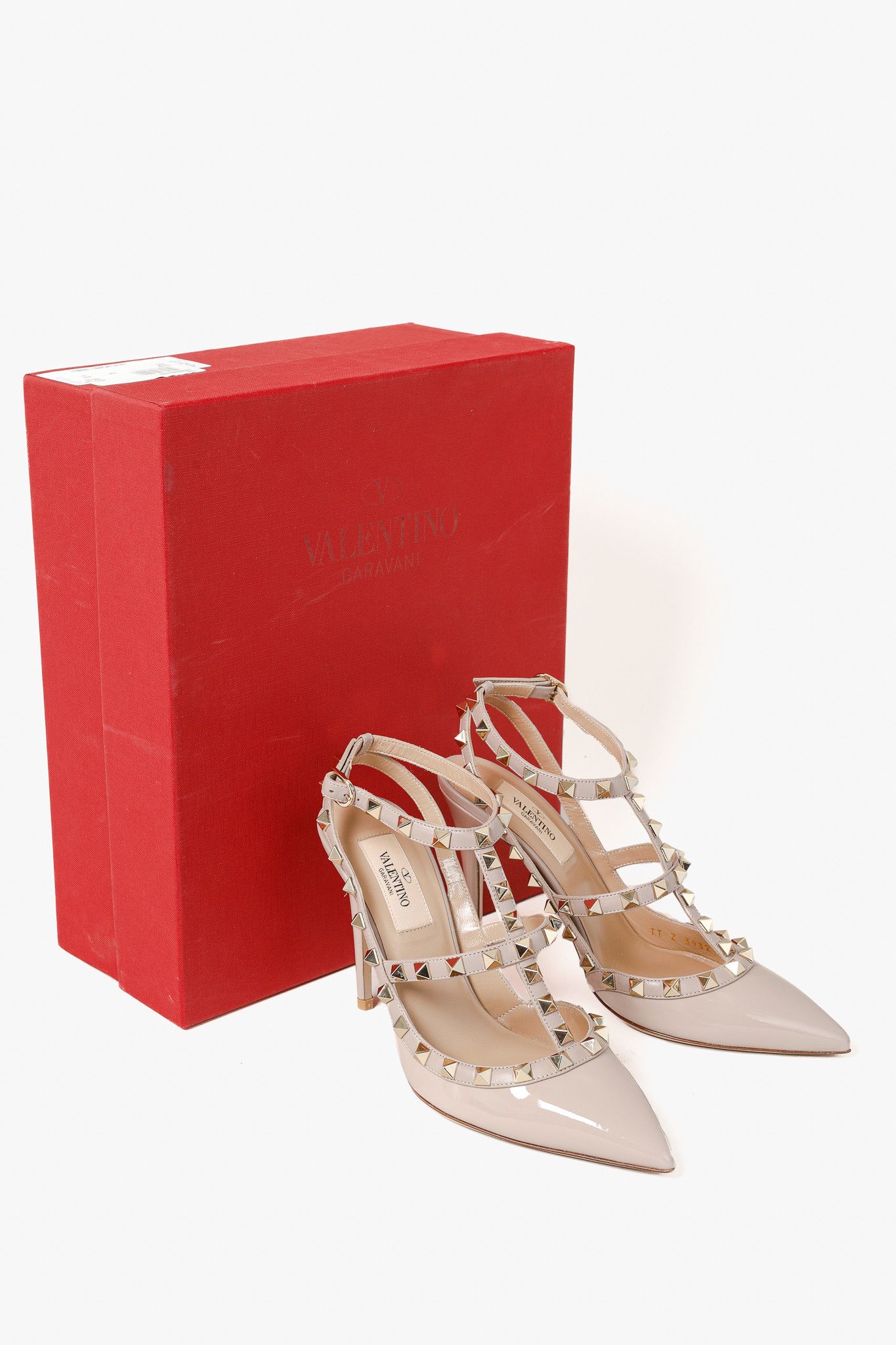 Valentino Valentino Garavani Rockstud Patent Ankle Strap Pumps Size US 6.5 / IT 36.5 - 10 Thumbnail