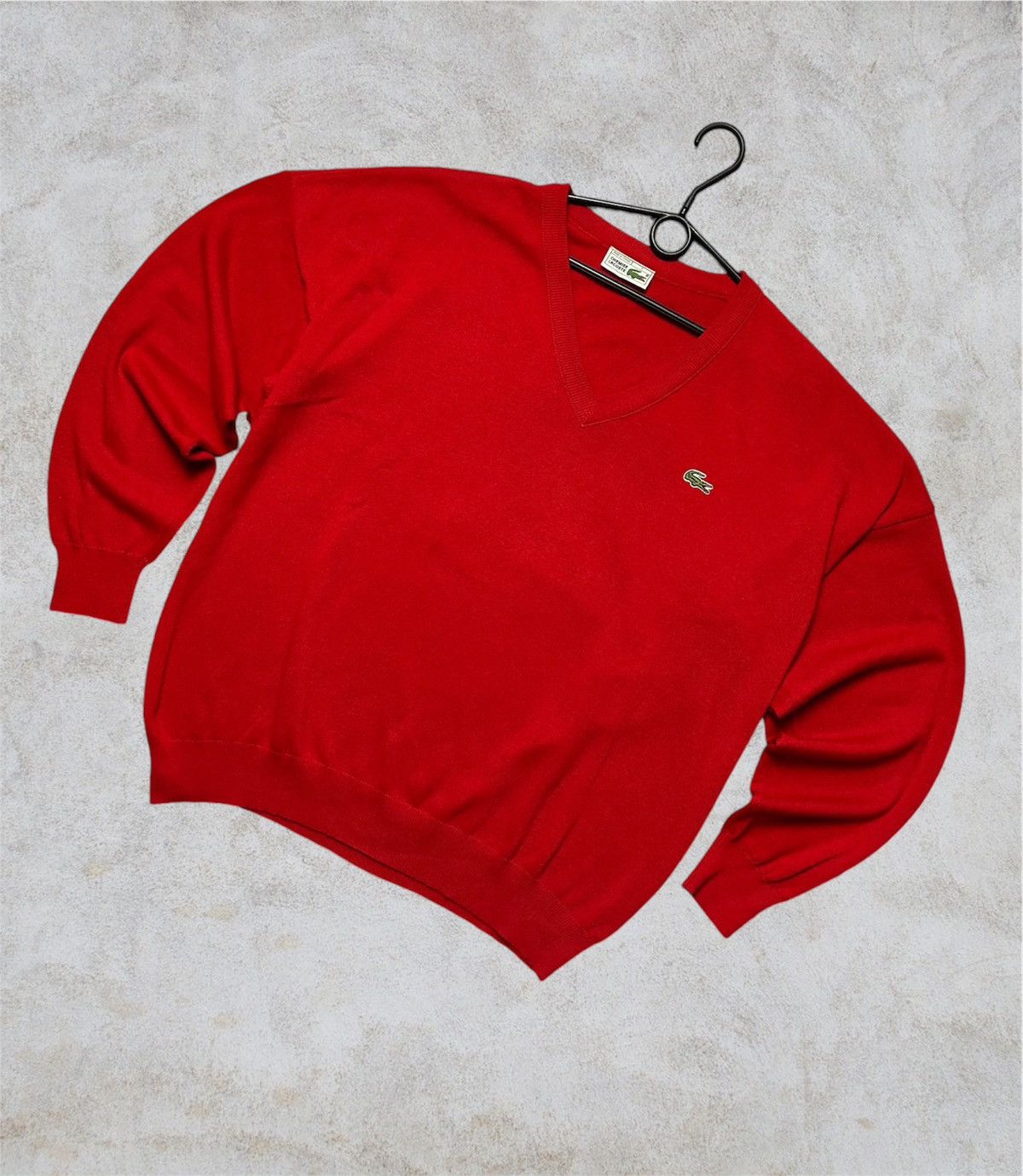 Lacoste × Vintage Lacoste vintage V-neck knitted sweater Size XXL Size US XXL / EU 58 / 5 - 1 Thumbnail