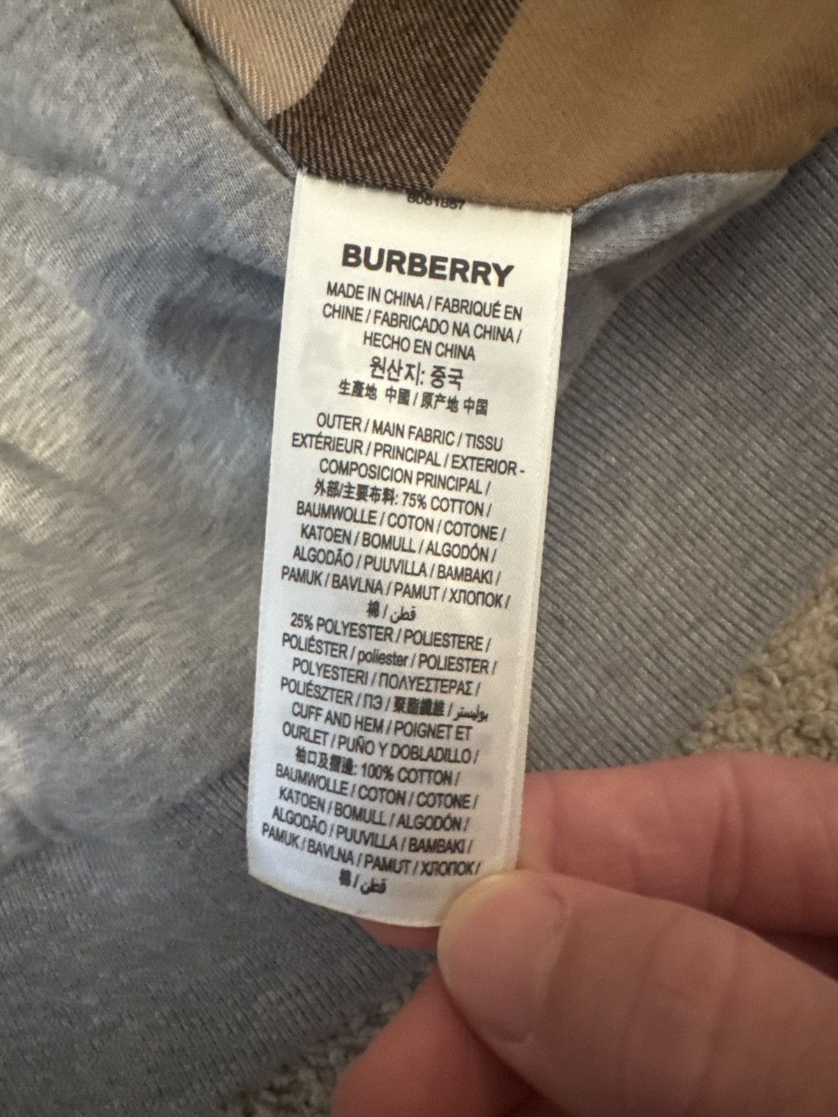 Burberry Burberry Letter Graphic Cotton Blend Zip Hoodie Size US XS / EU 42 / 0 - 9 Thumbnail
