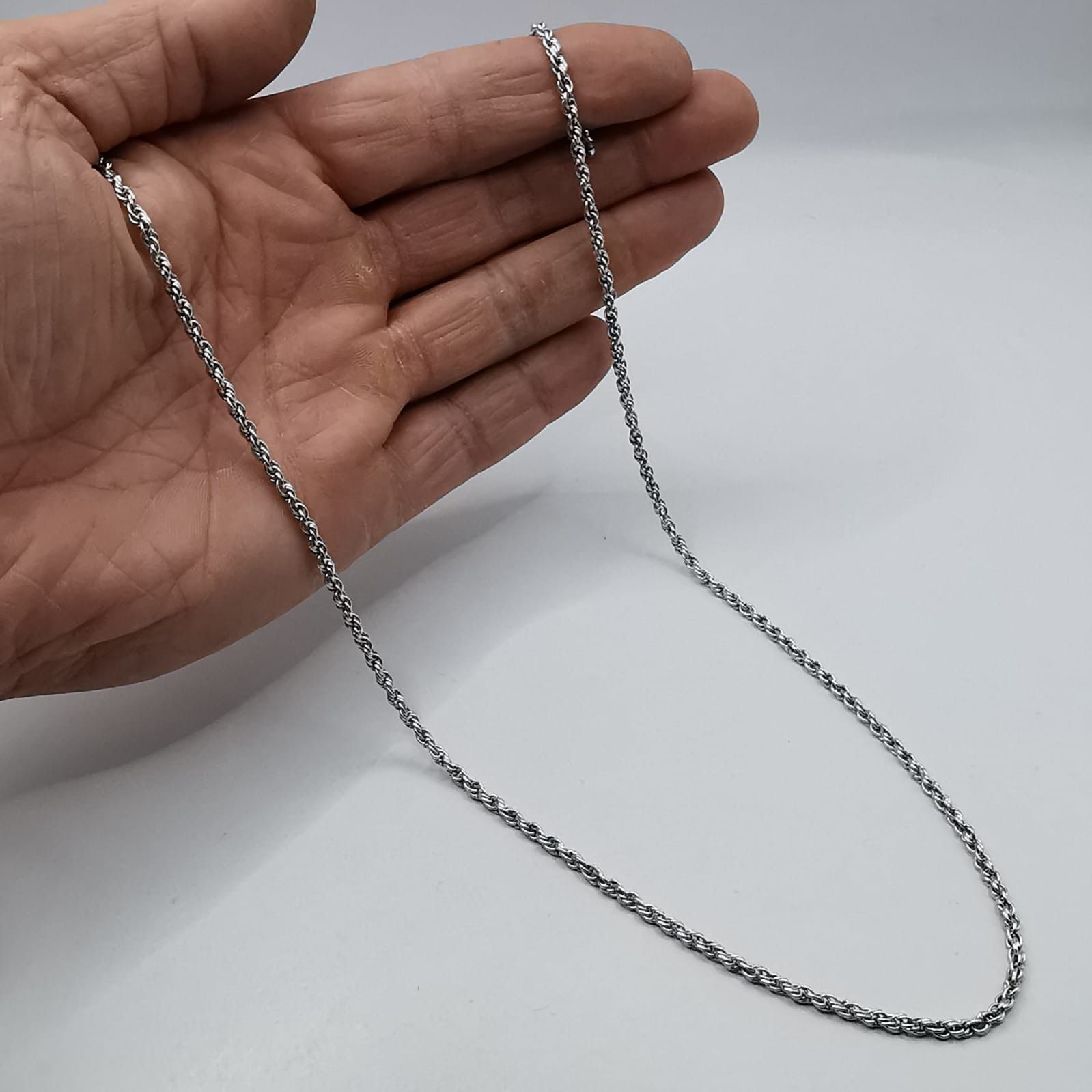 Sterling Silver Vintage Jewelry Chain, 925 Sterling Silver, Signed 13,43g Size ONE SIZE - 2 Thumbnail