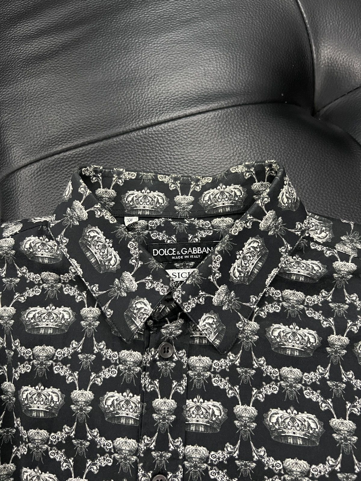 Dolce & Gabbana Dolce & Gabbana Crown Print Shirt Size US XXS / EU 40 - 5 Thumbnail