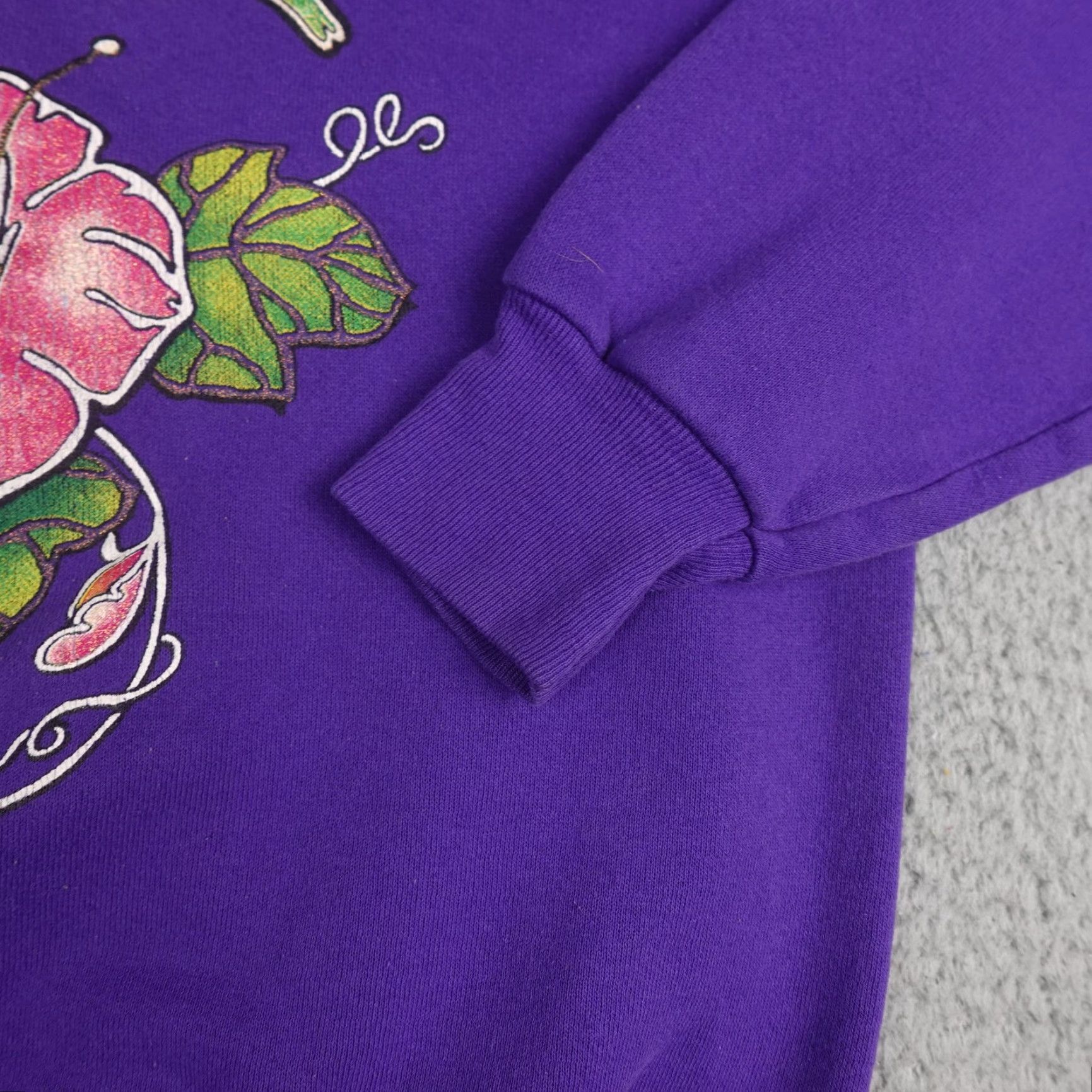 Vintage VINTAGE H.L. Miller Gold Sweatshirt Mens L Purple Branson Hummingbird Floral Graphic Print Crew Neck Pullover Size US L / EU 52-54 / 3 - 7 Thumbnail