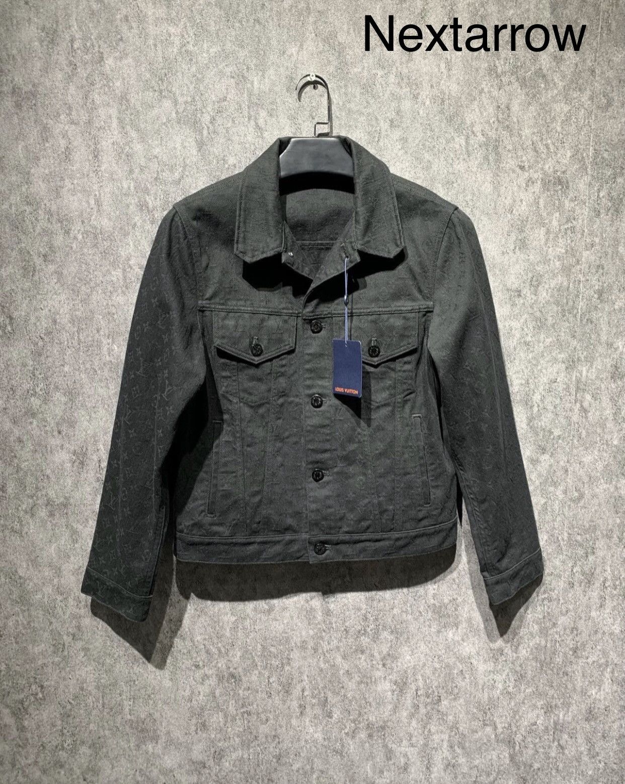 Louis Vuitton LOUIS VUITTON Black dark patterned vintage denim jacket2412- Size US S / EU 44-46 / 1 - 1 Thumbnail