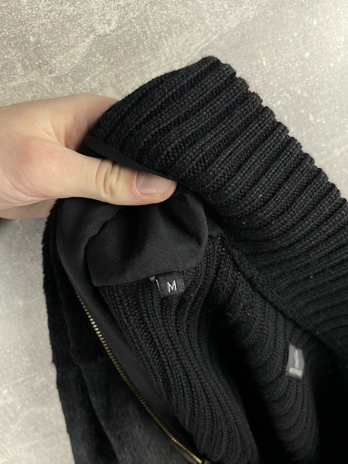 Moncler Moncler Rare 00s Wool Knit Jacket Pony Hair Panel Black Tag Size M / US 6-8 / IT 42-44 - 12 Thumbnail