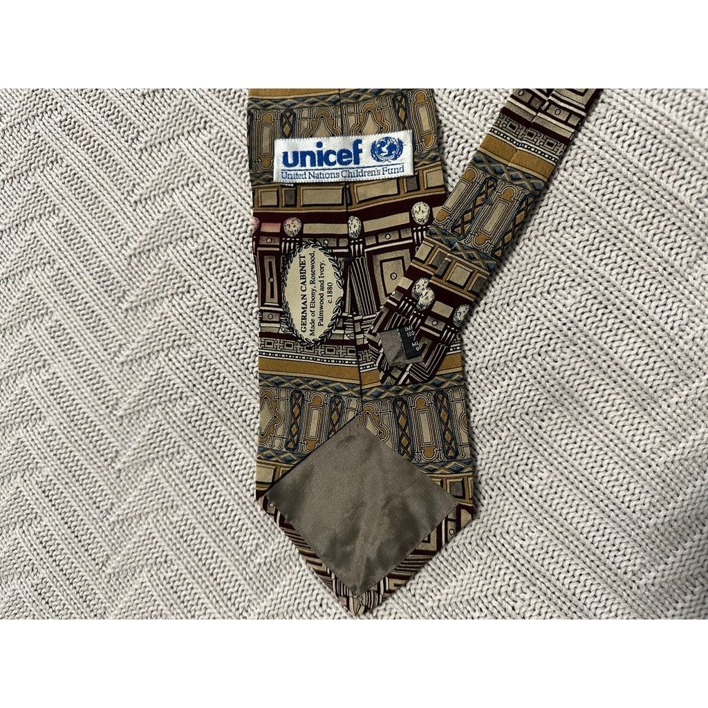 Vintage Vintage UNICEF German cabinet silk tie Size ONE SIZE - 2 Thumbnail